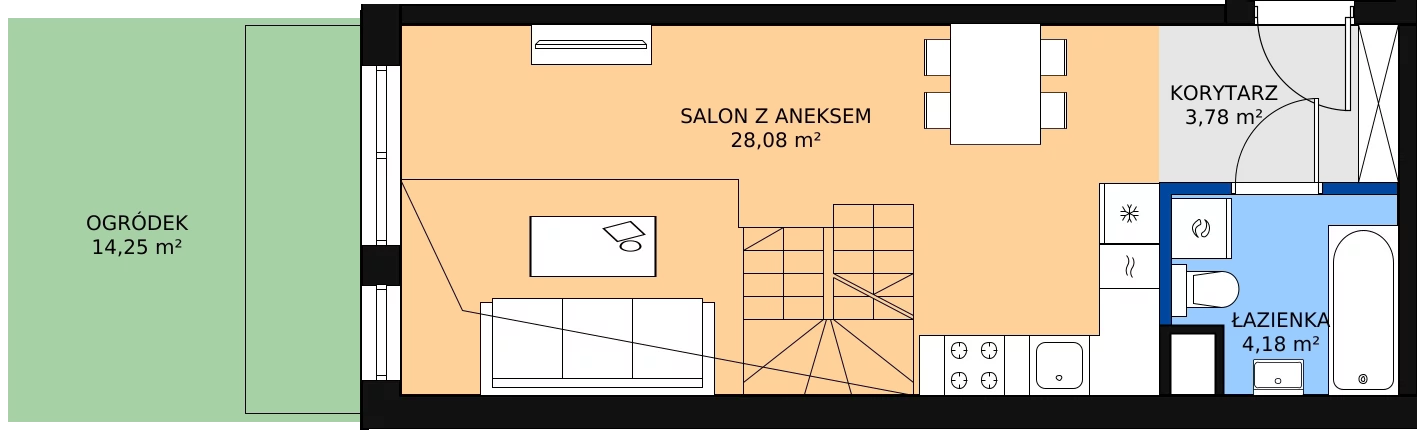 1 pokój, apartament 62,33 m², parter, oferta nr 1, Nowa Kurkowa, Wrocław, Nadodrze, Śródmieście, ul. Kurkowa 36