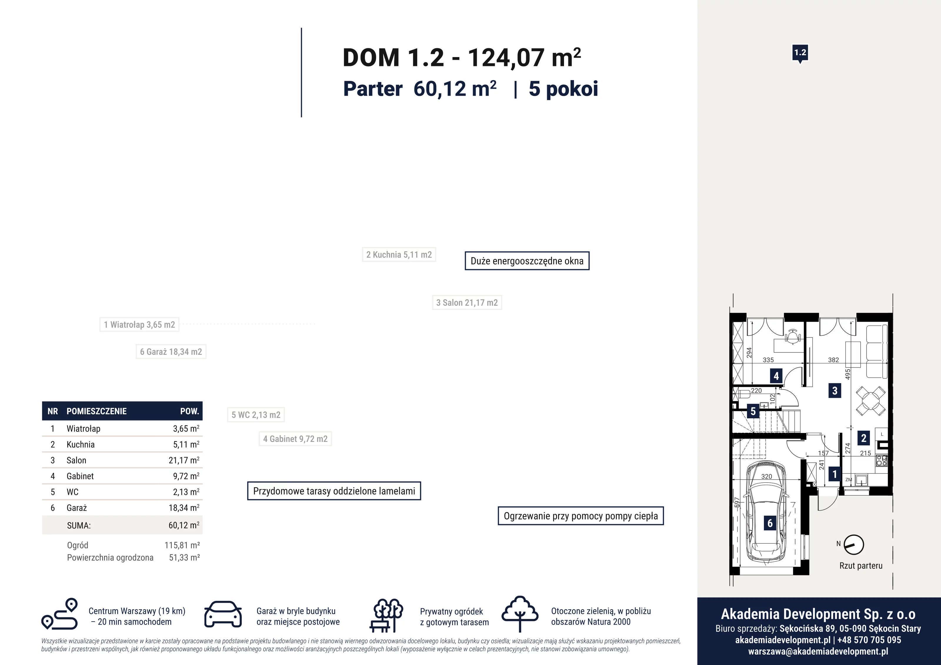 Dom 124,07 m², oferta nr 1.2, Ostoja Sękocin, Sękocin Stary, ul. Sękocińska 89