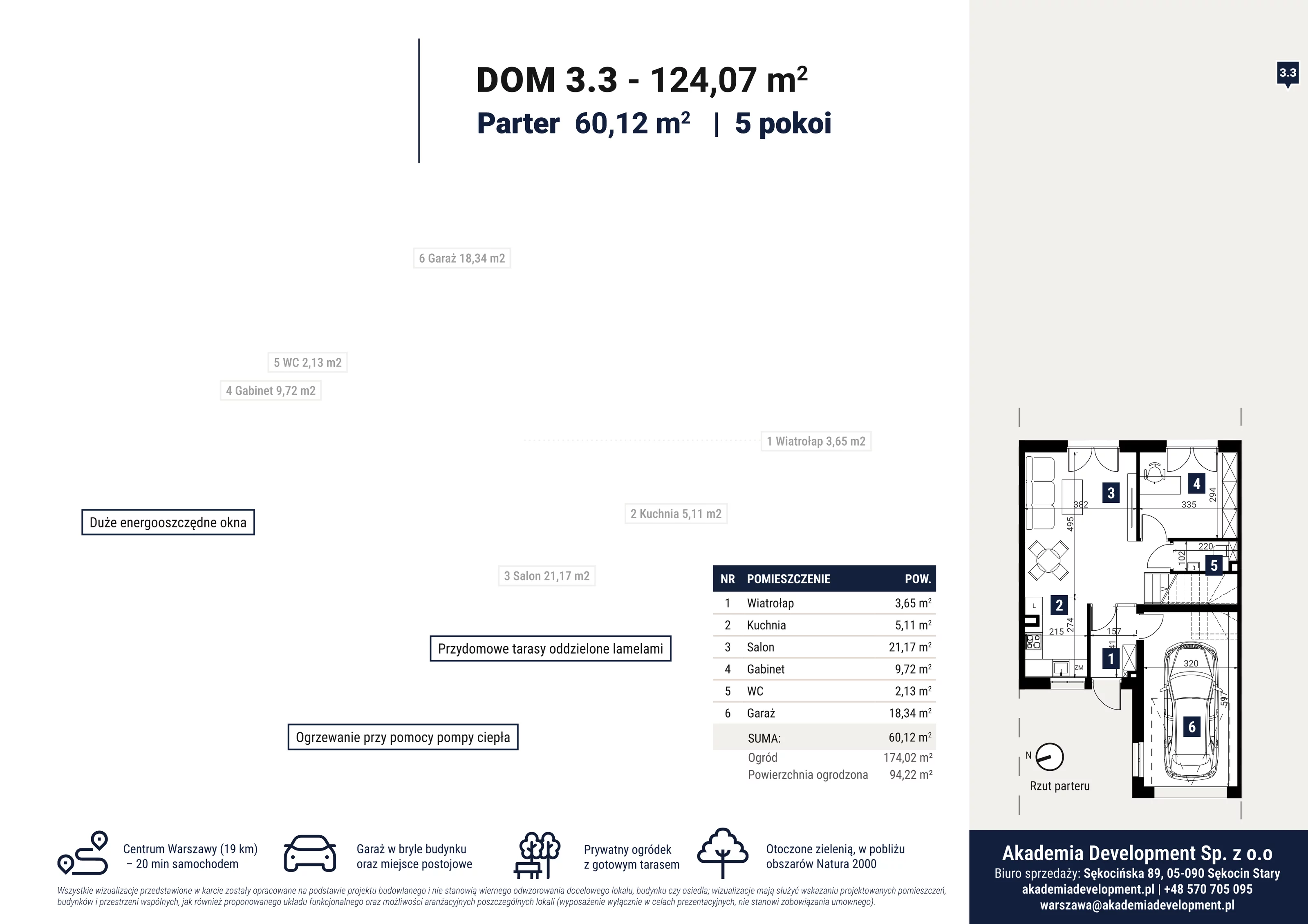Dom 124,07 m², oferta nr 3.3, Ostoja Sękocin, Sękocin Stary, ul. Sękocińska 89