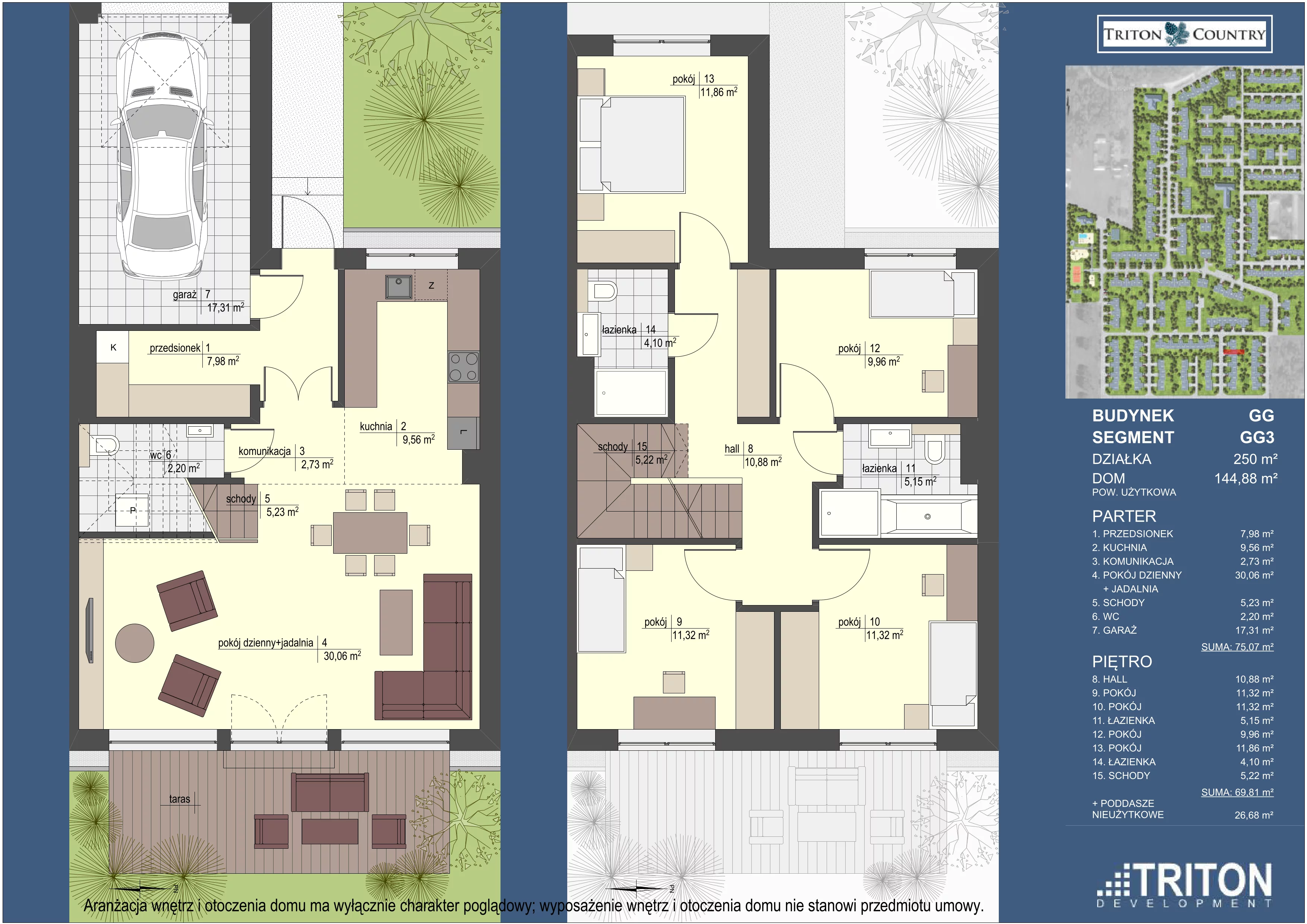 Dom 144,88 m², oferta nr GG3, Triton Country, Stara Wieś, ul. Głogowa 28