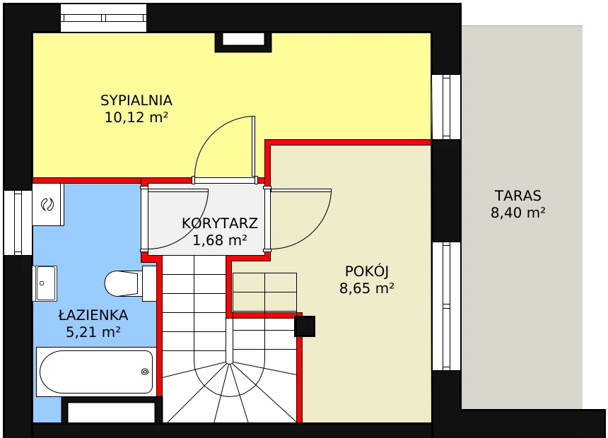 Dom 65,24 m², oferta nr A1, Triton Kampinos II, Łomna-Las, ul. Wiśniowa