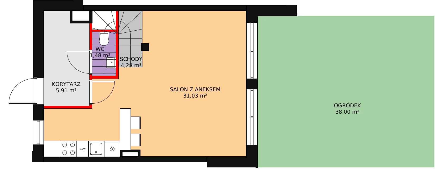 Dom 77,80 m², oferta nr A3, Triton Kampinos II, Łomna-Las, ul. Wiśniowa