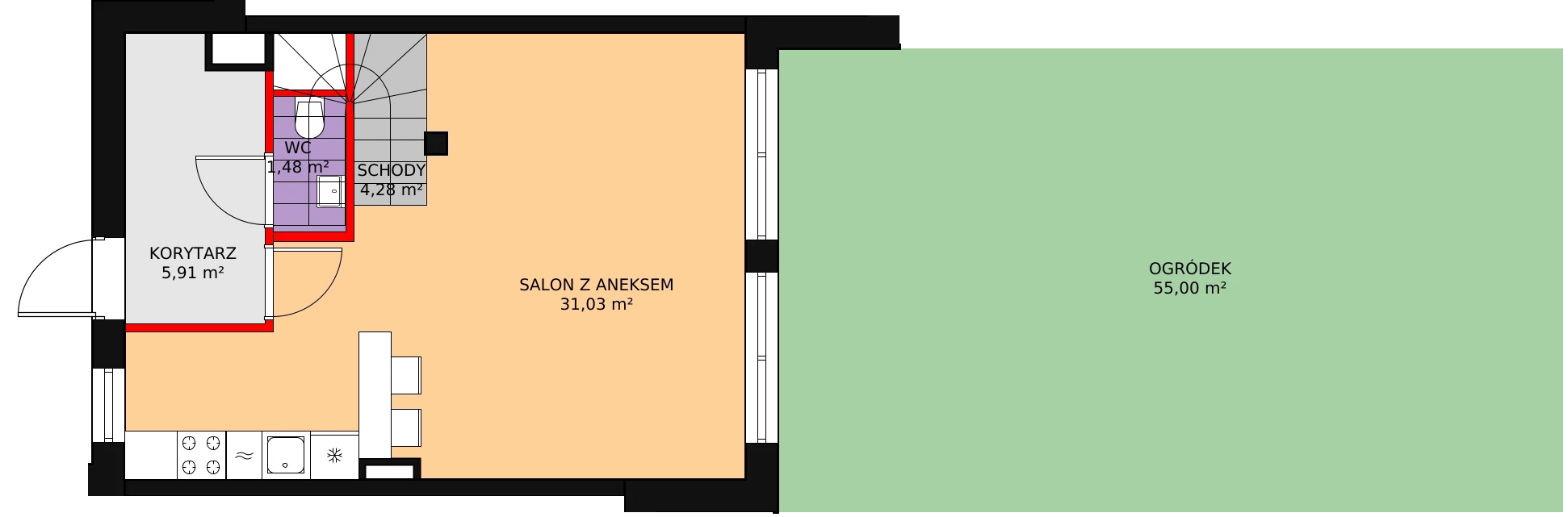 Dom 77,80 m², oferta nr A5, Triton Kampinos II, Łomna-Las, ul. Wiśniowa