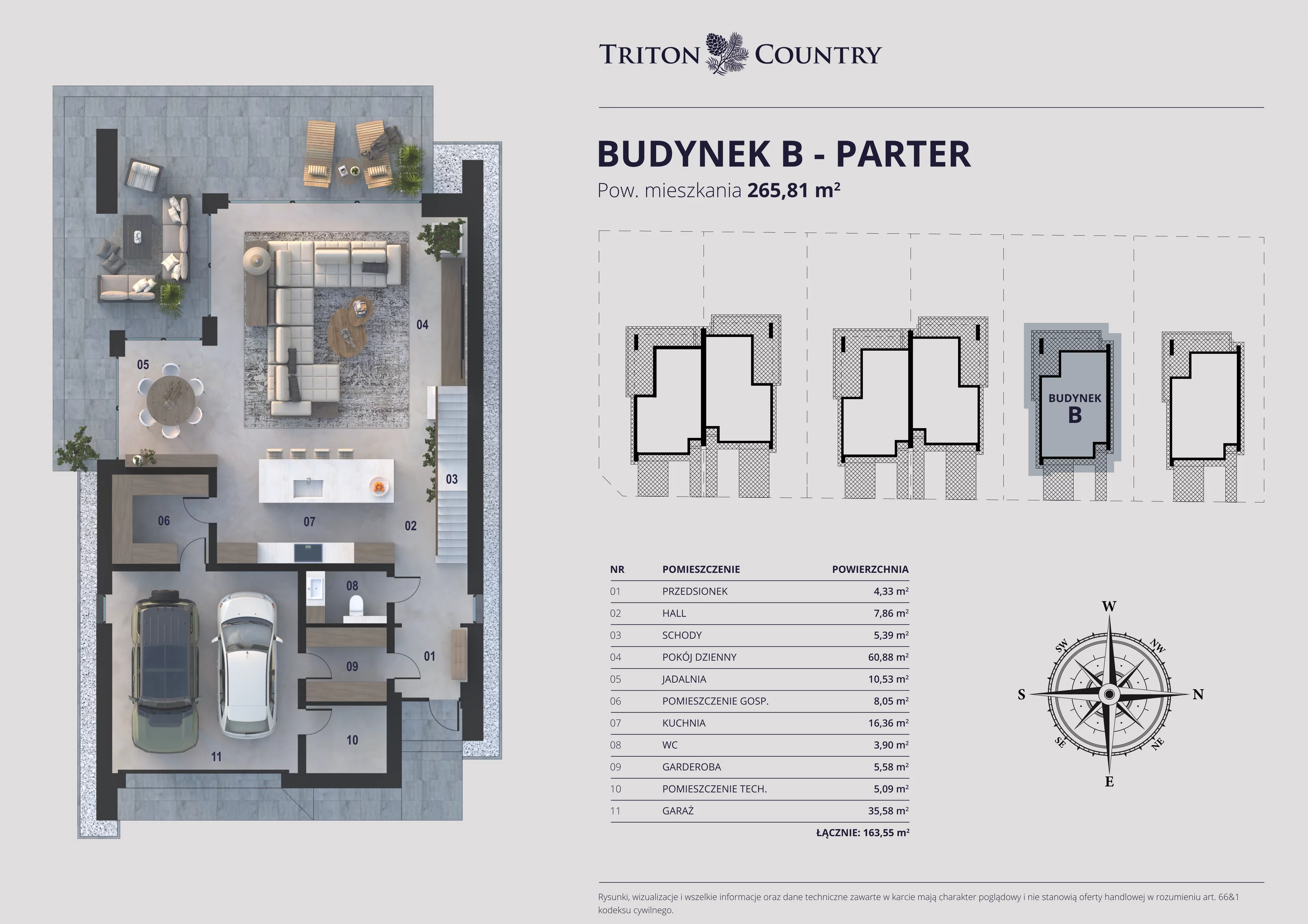 Dom 265,81 m², oferta nr B, Triton Country Domy Premium, Stara Wieś, ul. Głogowa 28