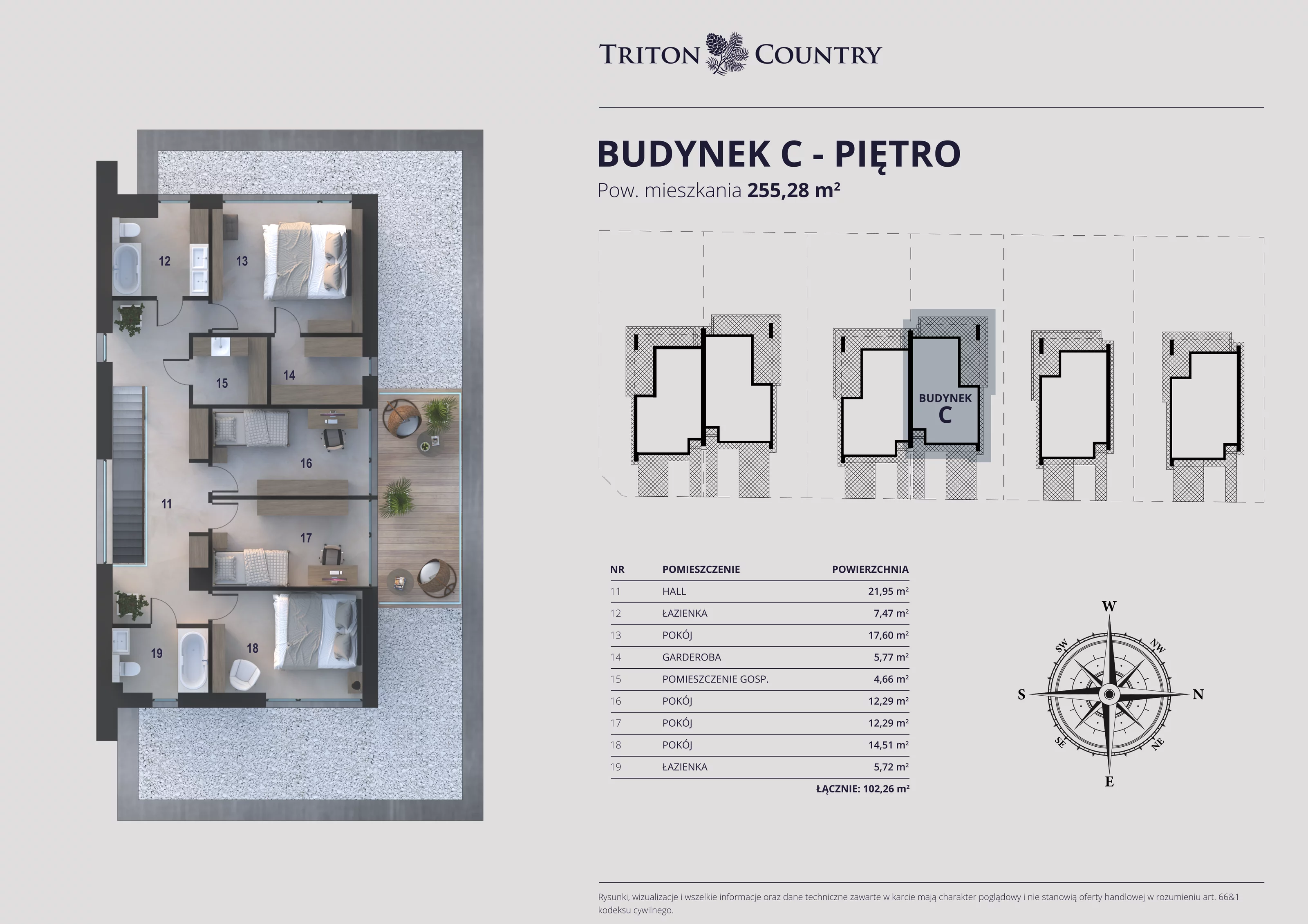 Dom 255,28 m², oferta nr C, Triton Country Domy Premium, Stara Wieś, ul. Głogowa 28