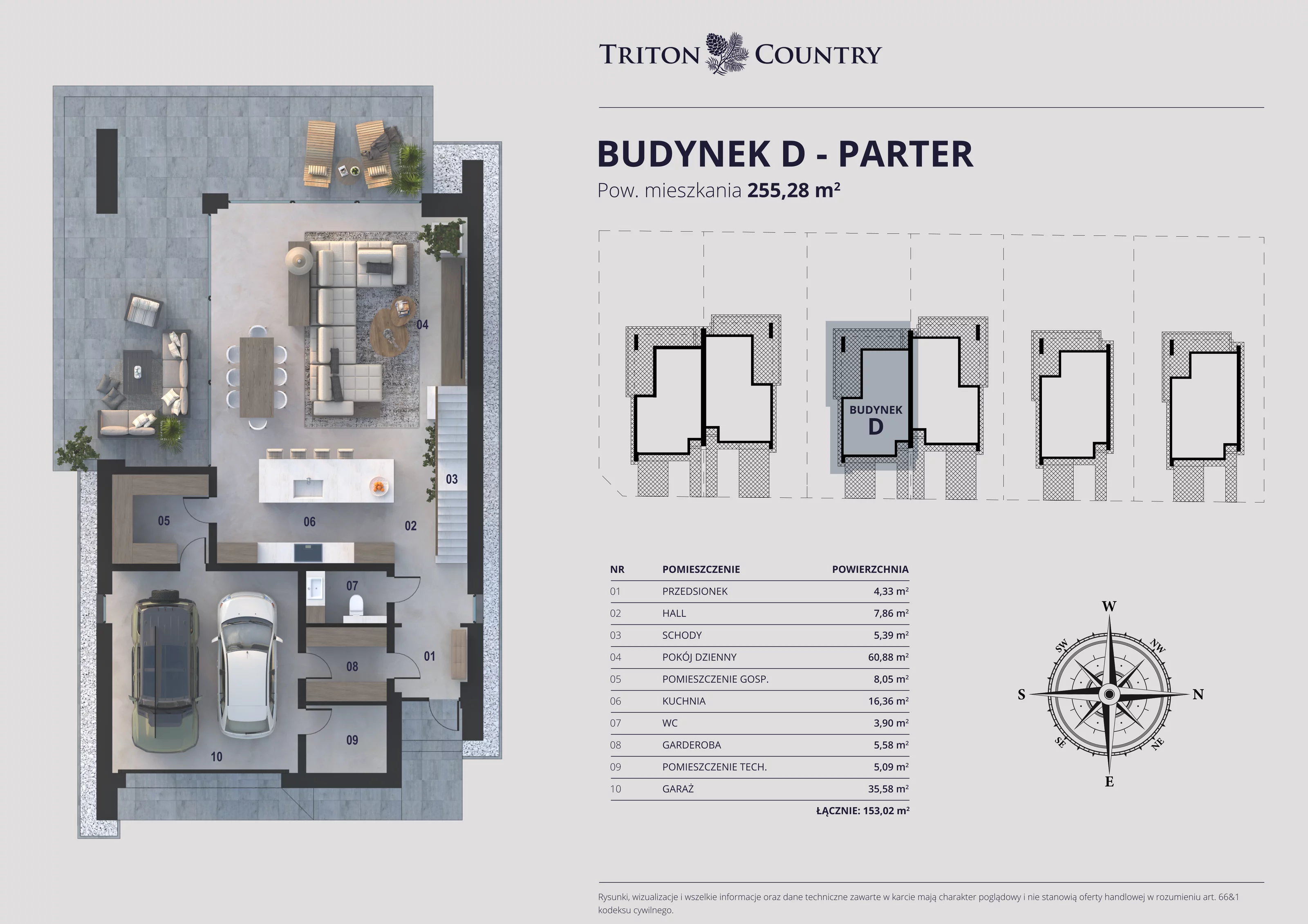 Dom 255,28 m², oferta nr D, Triton Country Domy Premium, Stara Wieś, ul. Głogowa 28