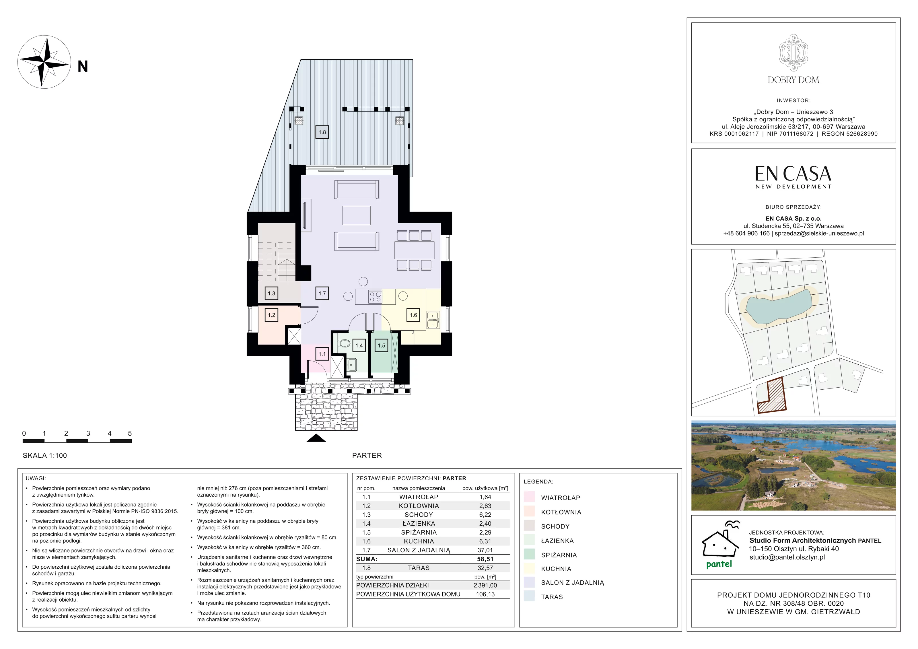 Dom i rezydencja 106,12 m², oferta nr T10, Sielskie Unieszewo, Unieszewo