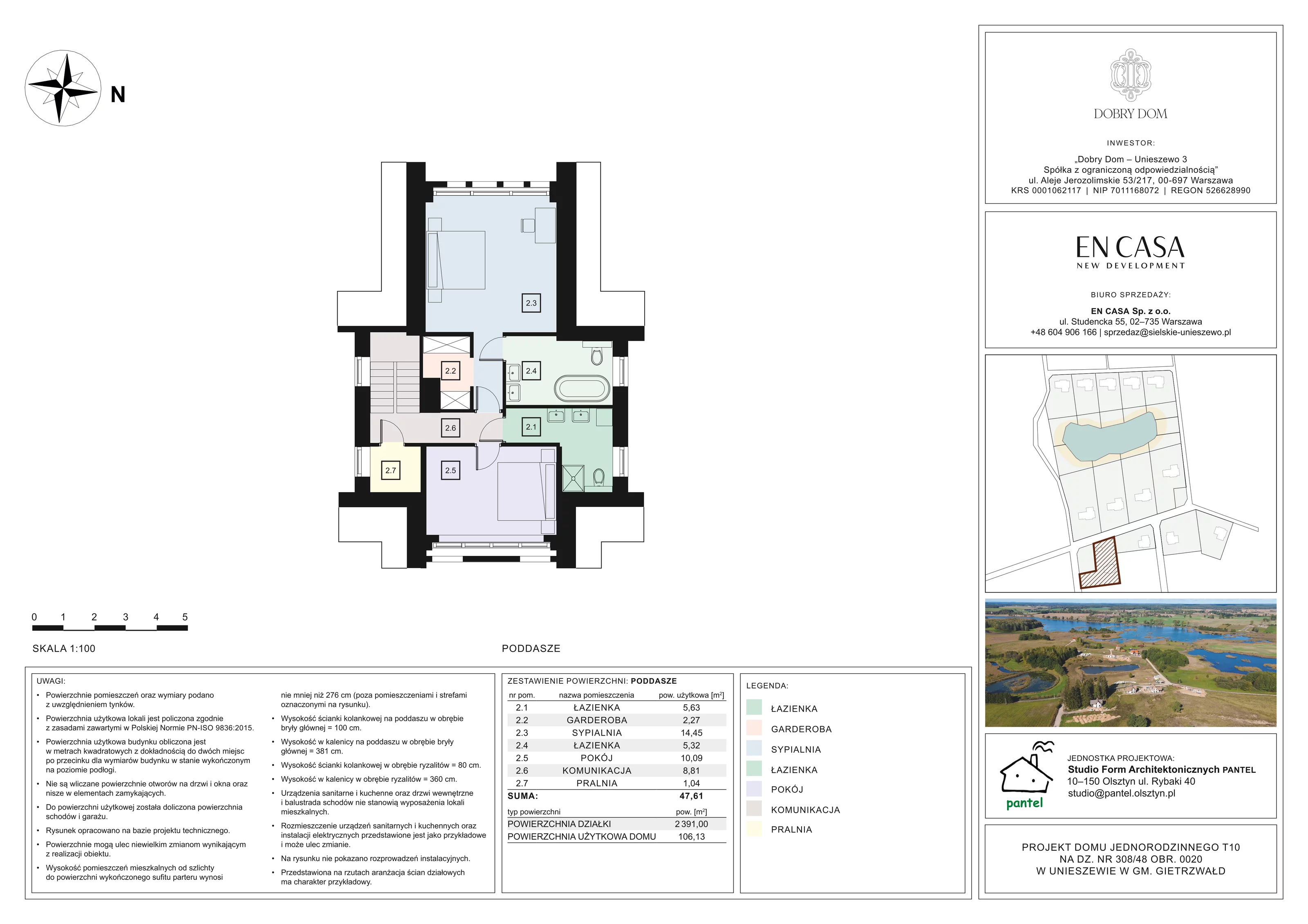 Dom i rezydencja 106,12 m², oferta nr T10, Sielskie Unieszewo, Unieszewo