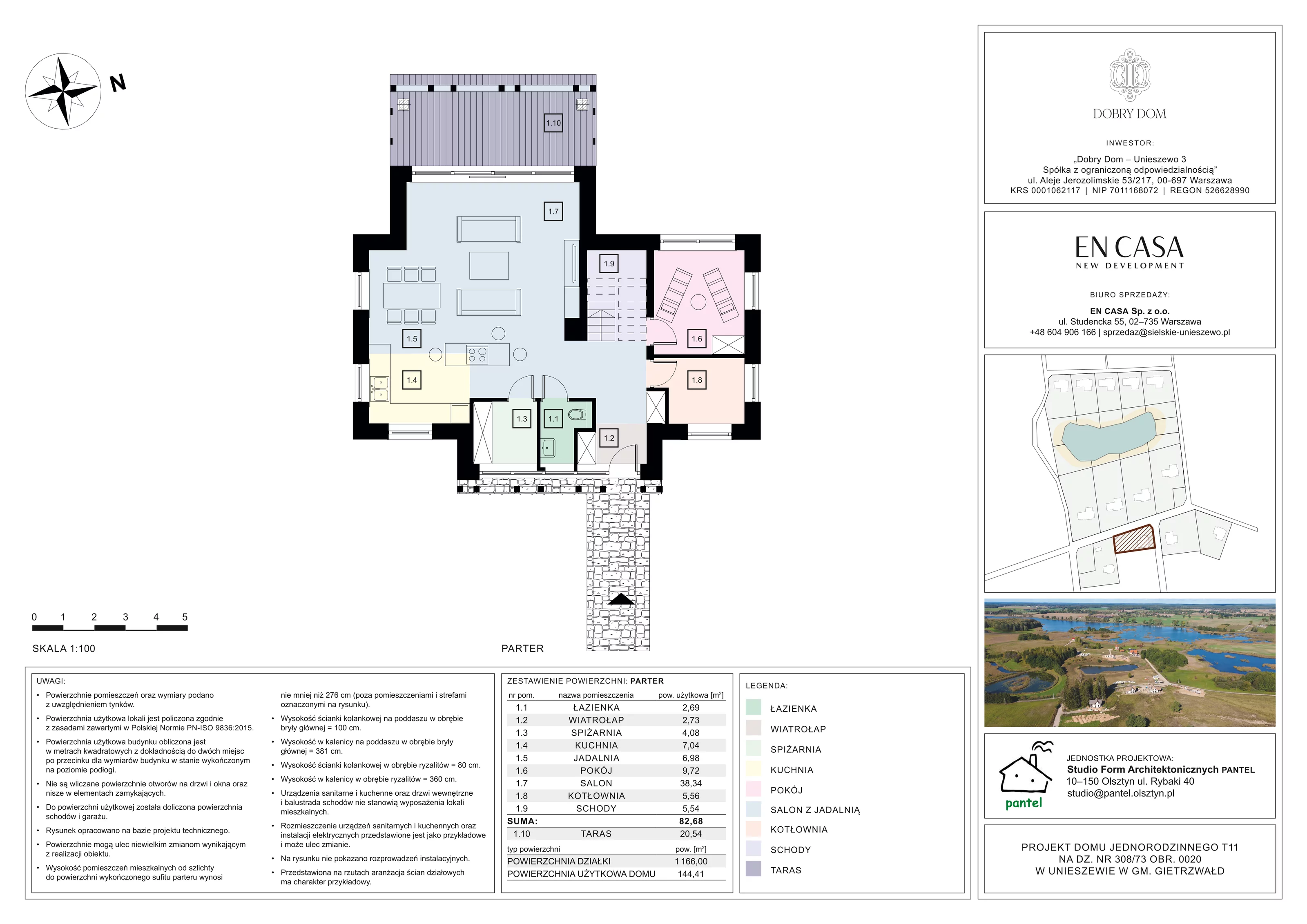 Dom i rezydencja 144,41 m², oferta nr T11, Sielskie Unieszewo, Unieszewo
