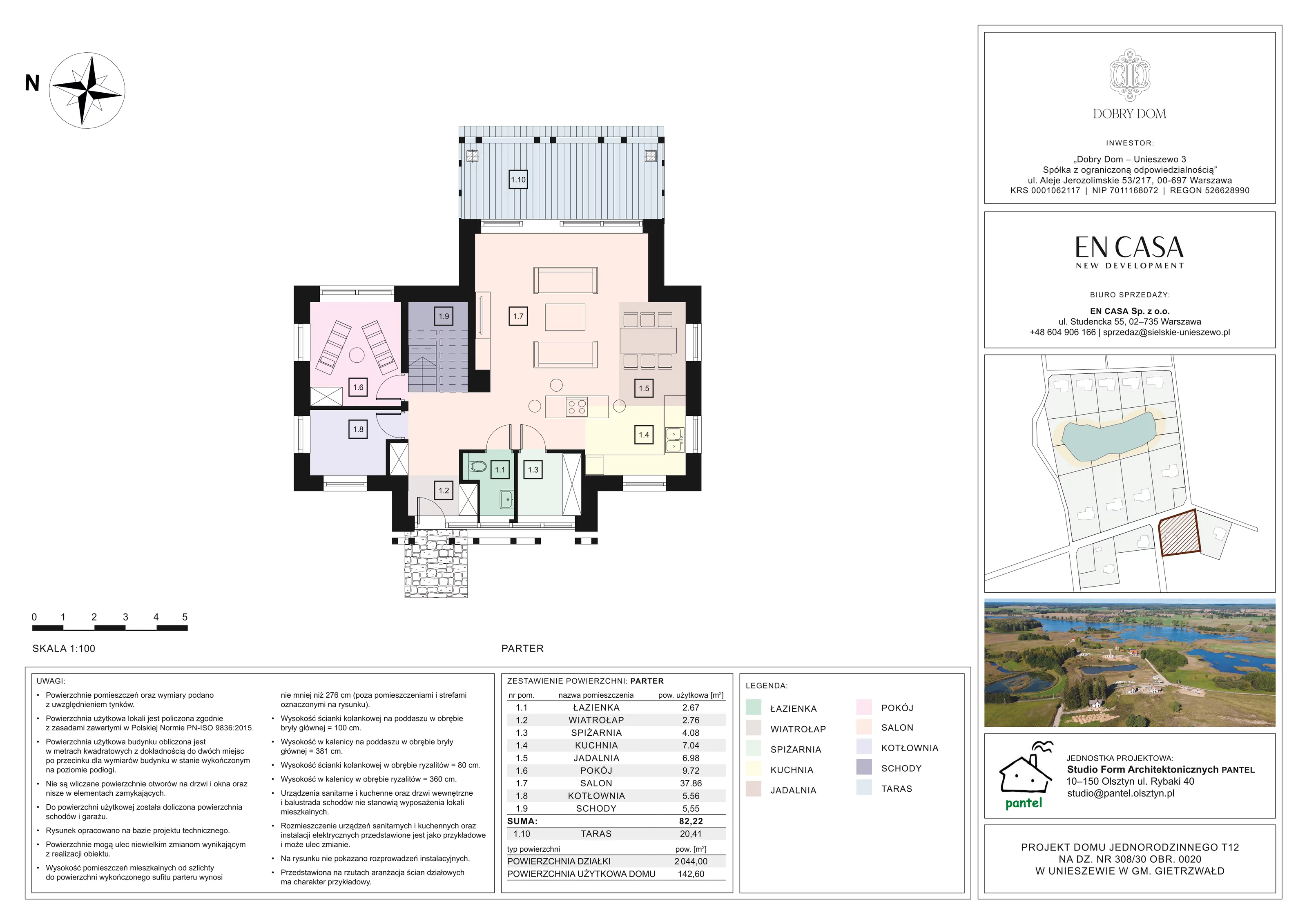 Dom i rezydencja 142,60 m², oferta nr T12, Sielskie Unieszewo, Unieszewo