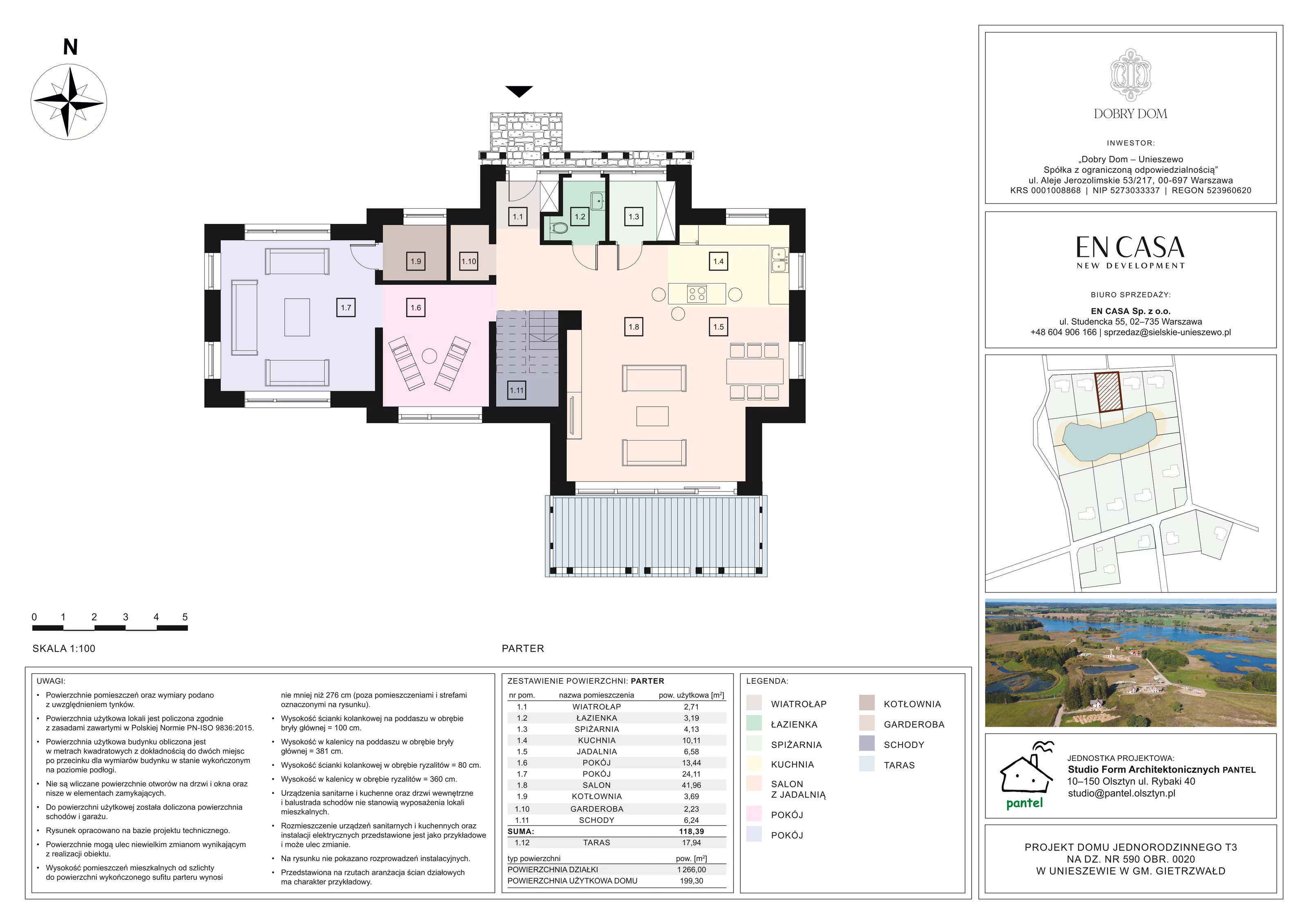 Dom i rezydencja 199,30 m², oferta nr T3, Sielskie Unieszewo, Unieszewo