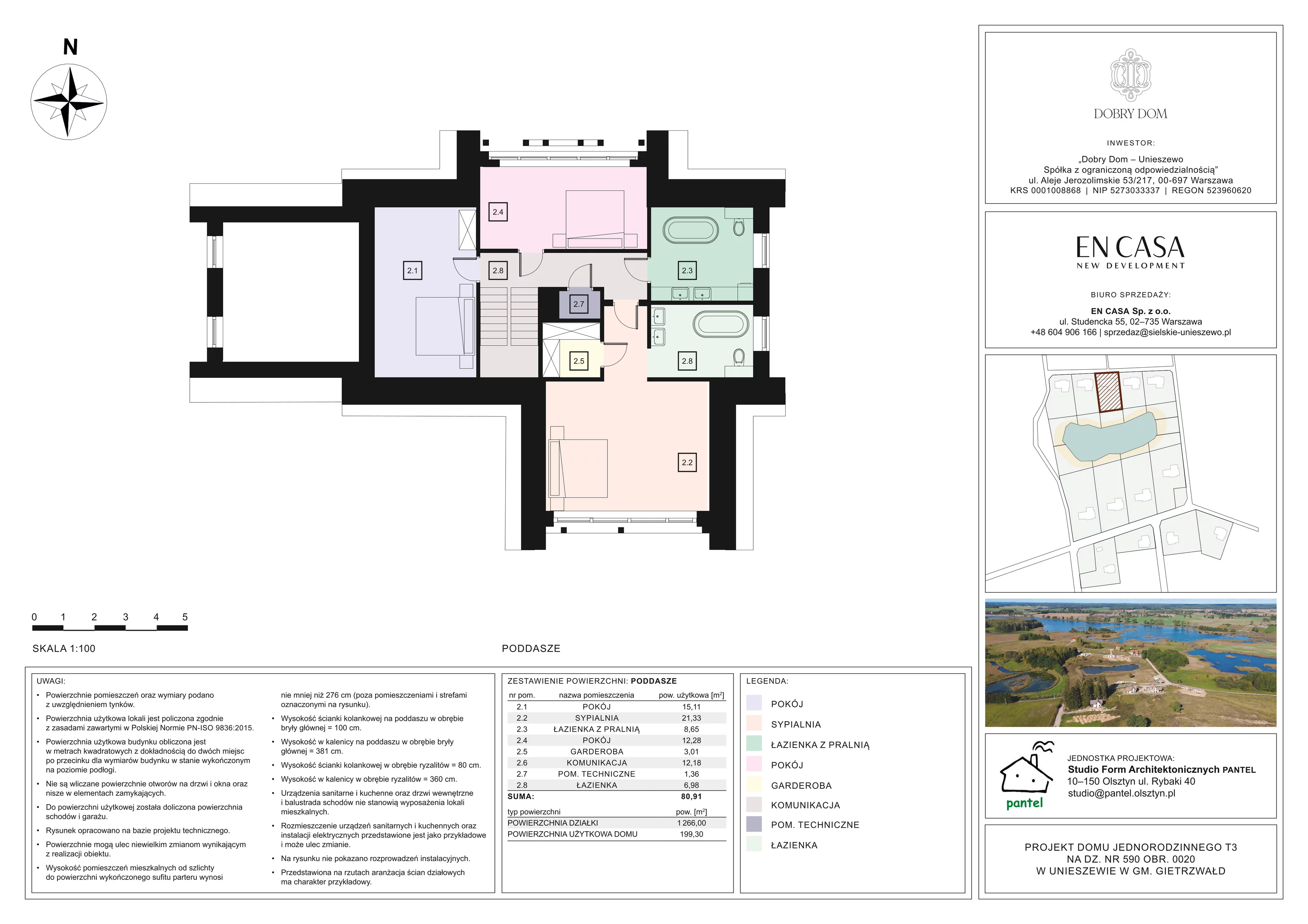Dom i rezydencja 199,30 m², oferta nr T3, Sielskie Unieszewo, Unieszewo