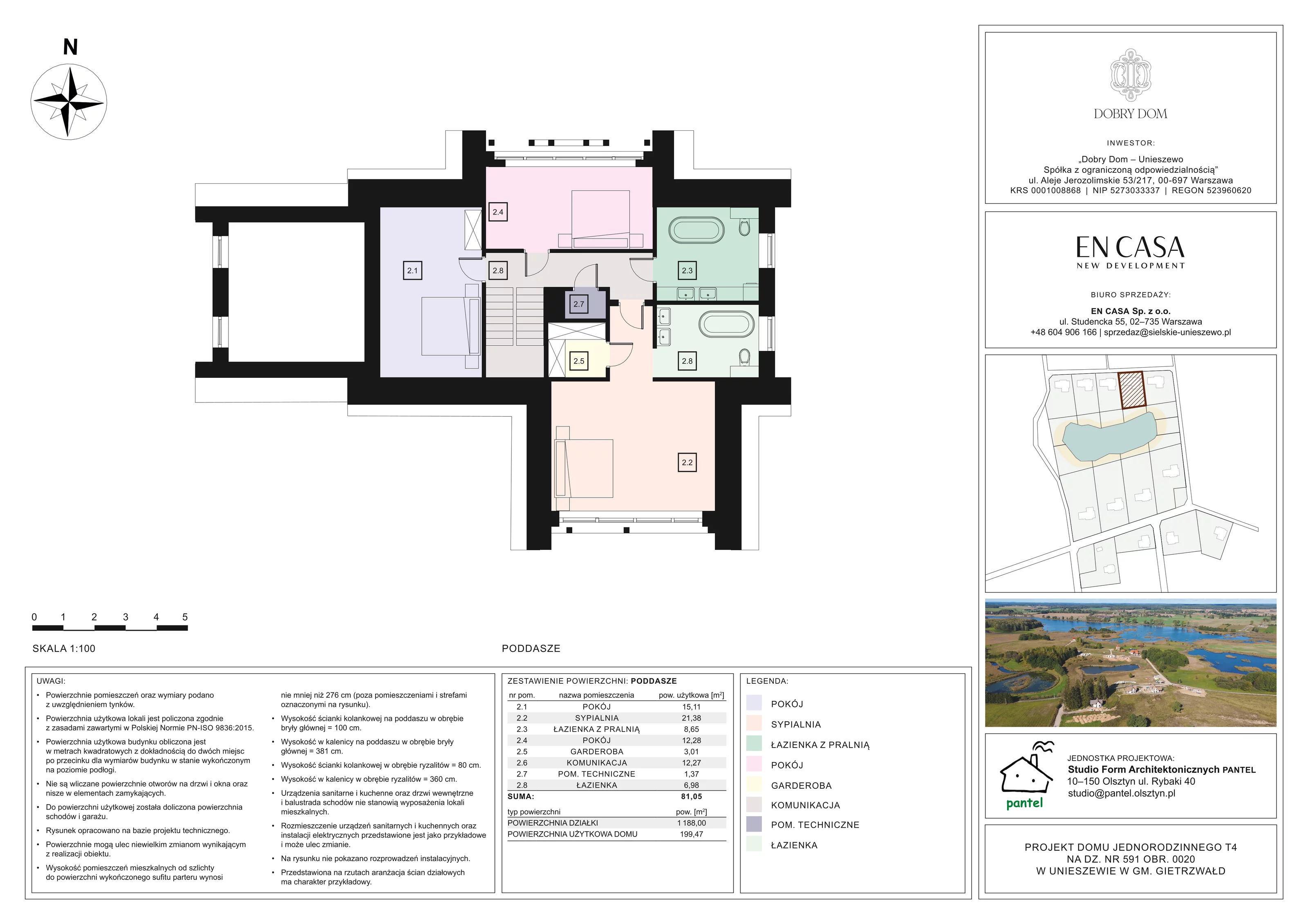 Dom i rezydencja 199,47 m², oferta nr T4, Sielskie Unieszewo, Unieszewo