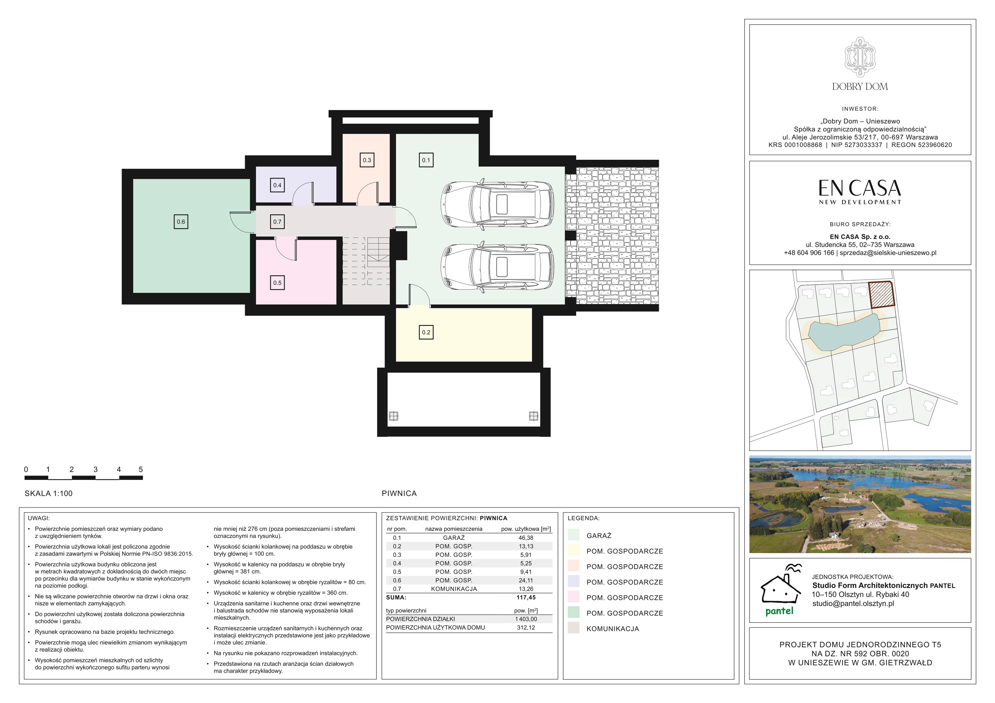 Dom i rezydencja 312,12 m², oferta nr T5, Sielskie Unieszewo, Unieszewo