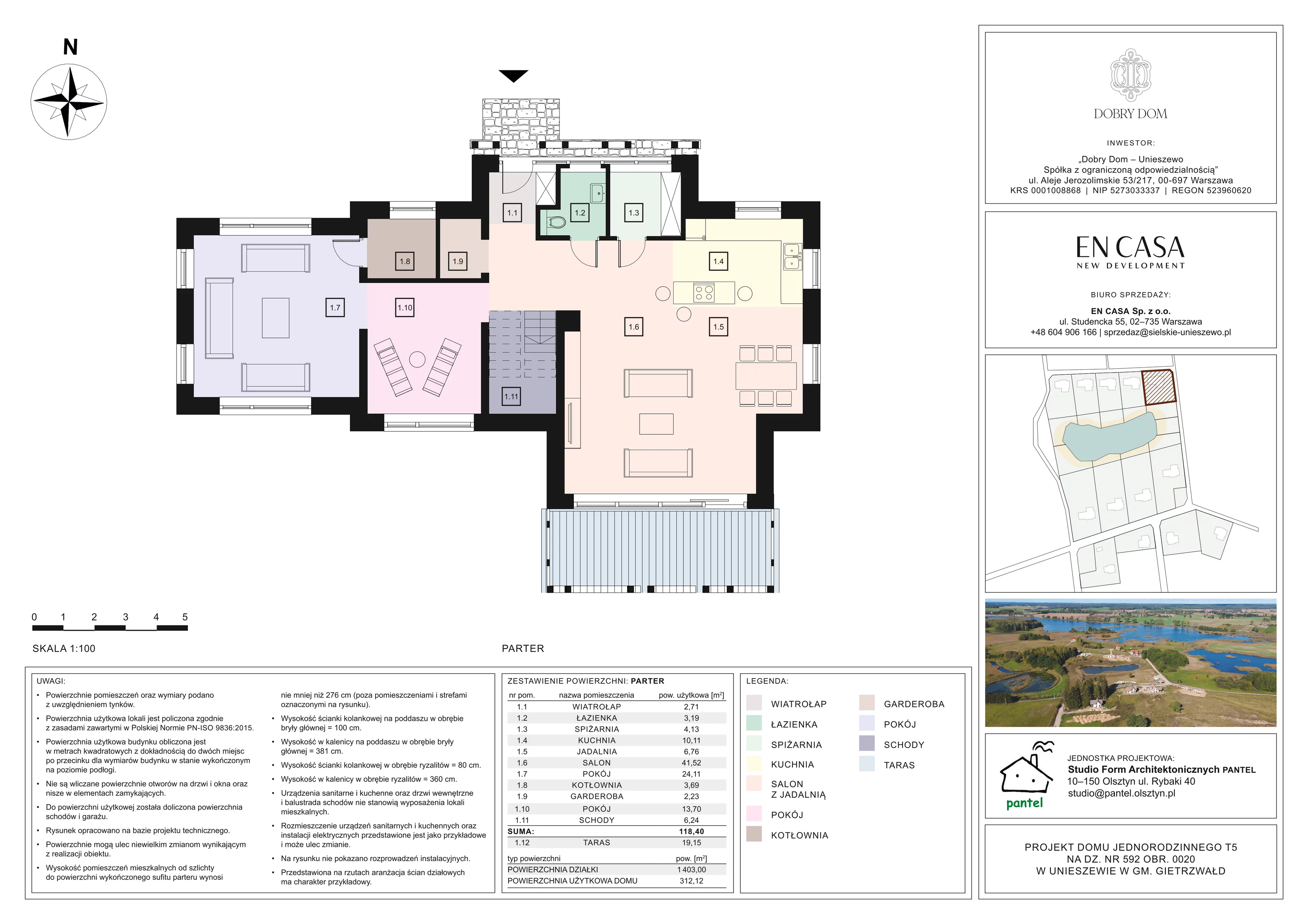 Dom i rezydencja 312,12 m², oferta nr T5, Sielskie Unieszewo, Unieszewo