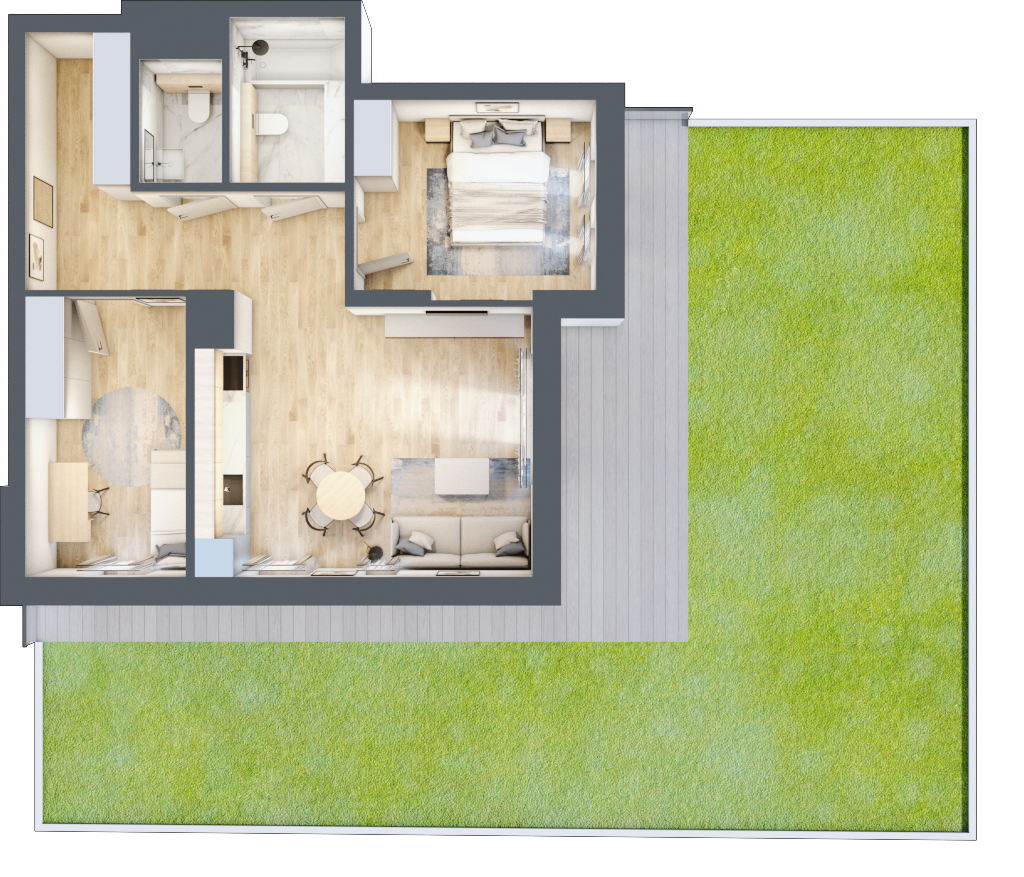 Mieszkanie 64,06 m², parter, oferta nr B2-7, Wyścigowa 42, Radom, Idalin, ul. Wyścigowa 42