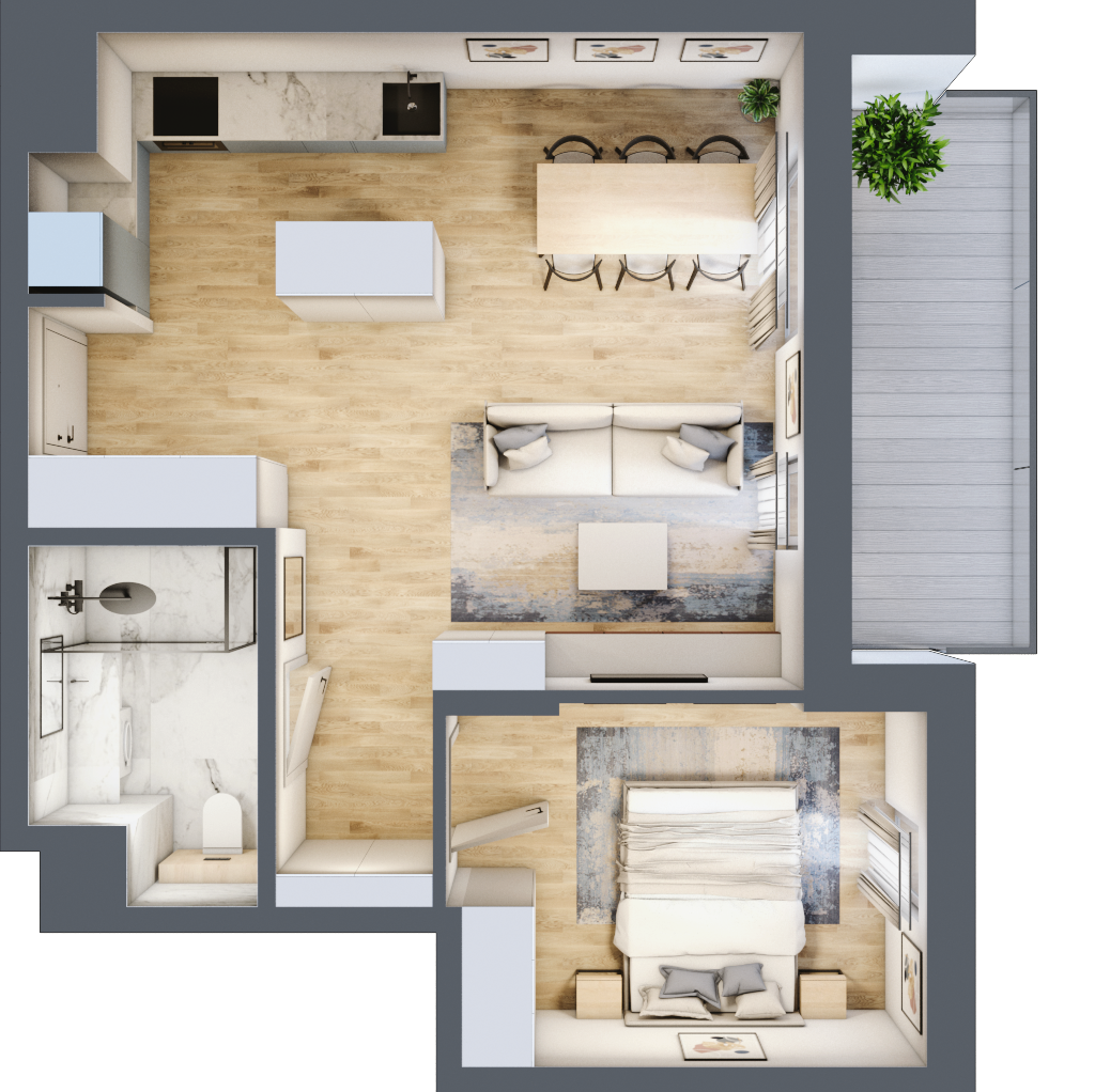 Mieszkanie 48,58 m², piętro 2, oferta nr B2-26, Wyścigowa 42, Radom, Idalin, ul. Wyścigowa 42