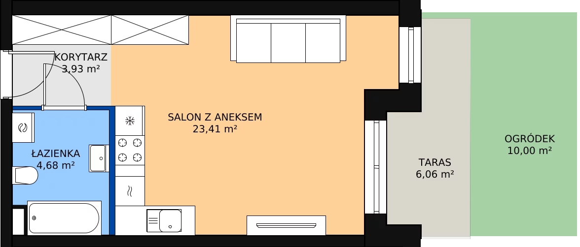 Zalety mieszkania 32.02 m², F-BYD-E1-LM-1_M11