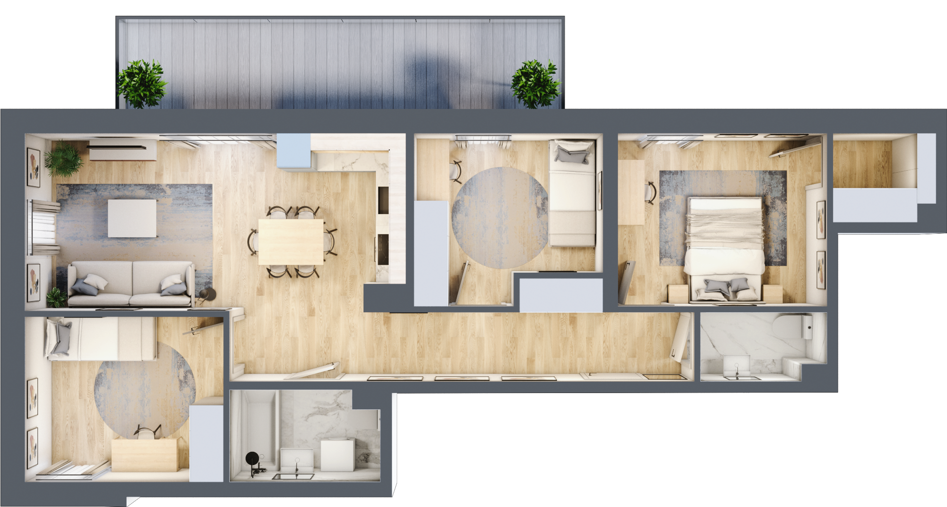 Mieszkanie 72,52 m², piętro 1, oferta nr 52, Rubinova, Toruń, Rubinkowo, ul. Donimirskiego 4