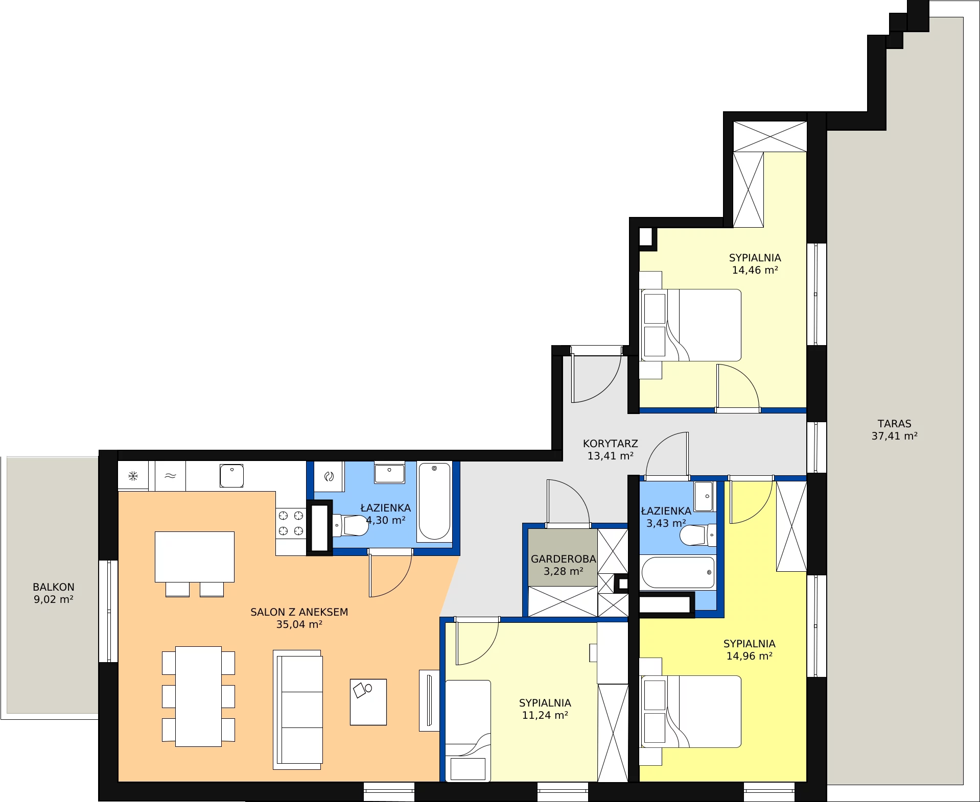 Zalety mieszkania 100.29 m², 37