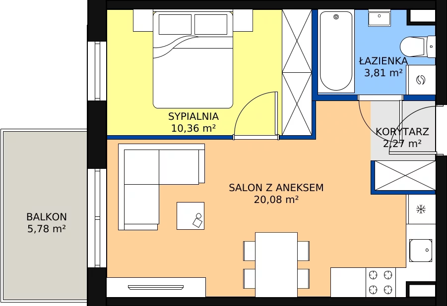 Zalety mieszkania 36.52 m², 21
