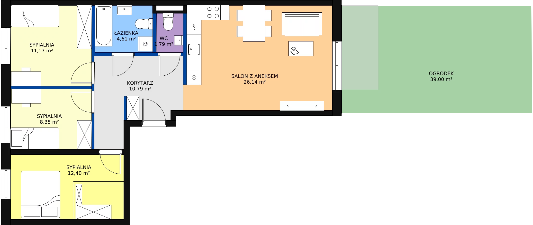 Zalety mieszkania 75.71 m², B21