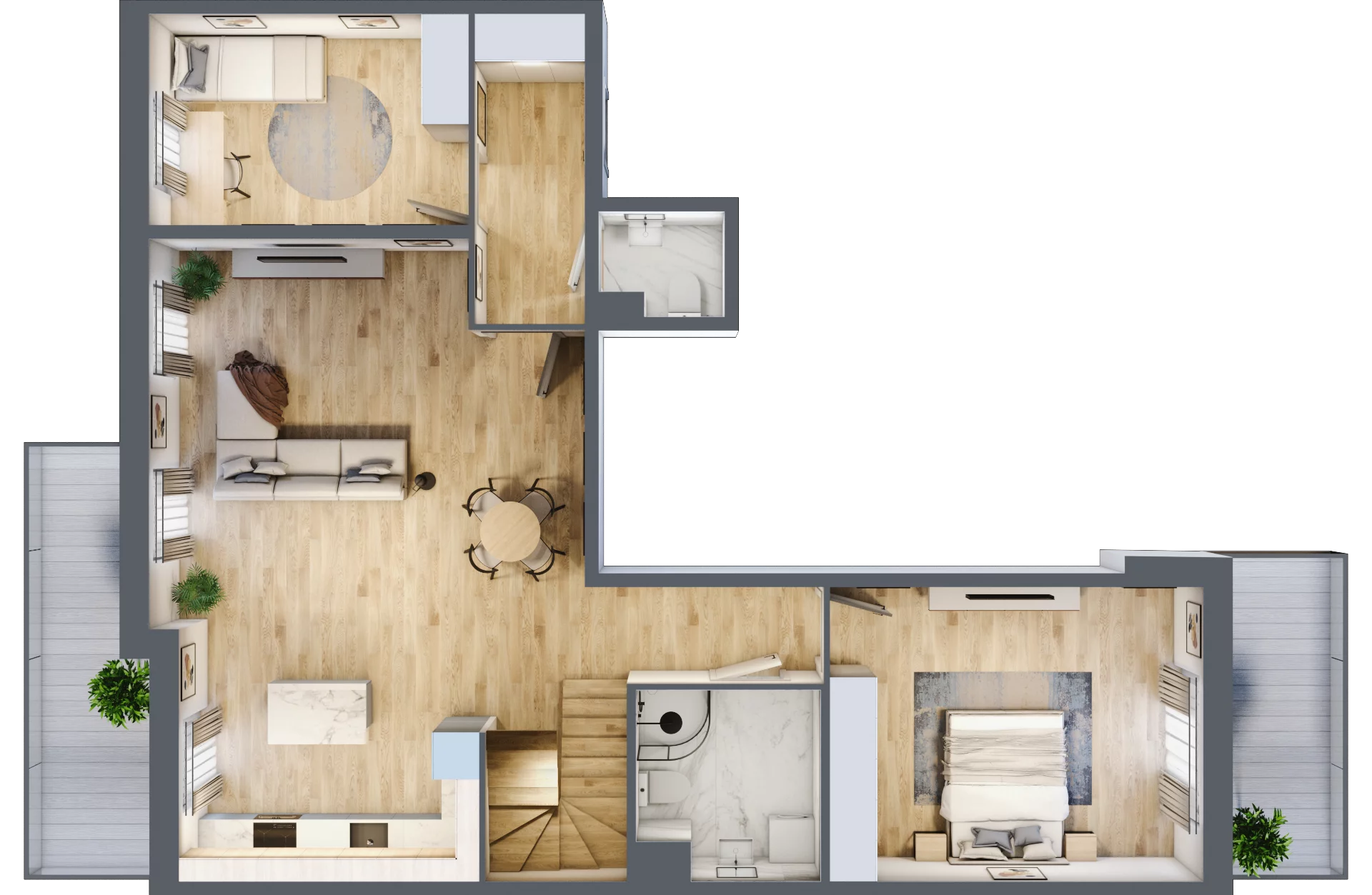 6 pokoi, mieszkanie 149,33 m², piętro 2, oferta nr 33, Osiedle JAR Heweliusza - bud. C, Toruń, Wrzosy, JAR, ul. Jana Keplera 54-56