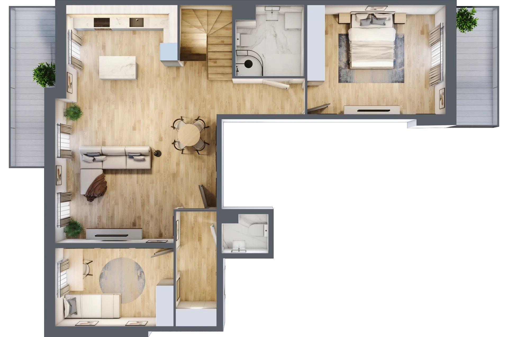 6 pokoi, mieszkanie 149,33 m², piętro 2, oferta nr 58, Osiedle JAR Heweliusza - bud. C, Toruń, Wrzosy, JAR, ul. Jana Keplera 54-56