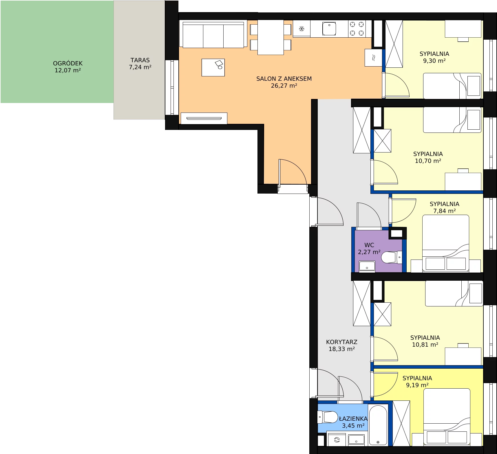 Zalety mieszkania 97.82 m², ONH-C-KLF18-LM8