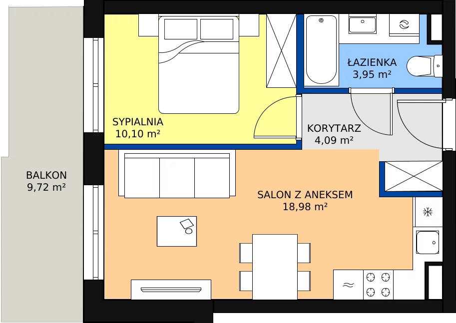 Zalety mieszkania 37.12 m², ONH-C-KLF16-LM7