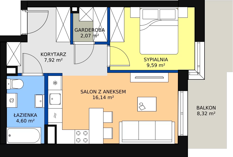 Zalety mieszkania 40.32 m², ONH-C-KLF18-LM12
