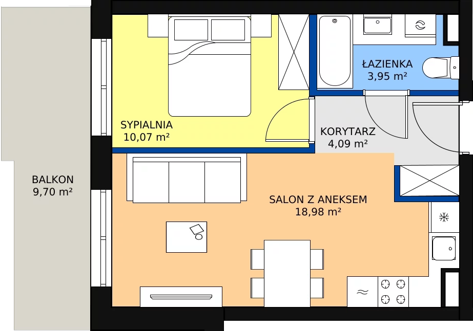 Zalety mieszkania 37.09 m², ONH-C-KLF16-LM12