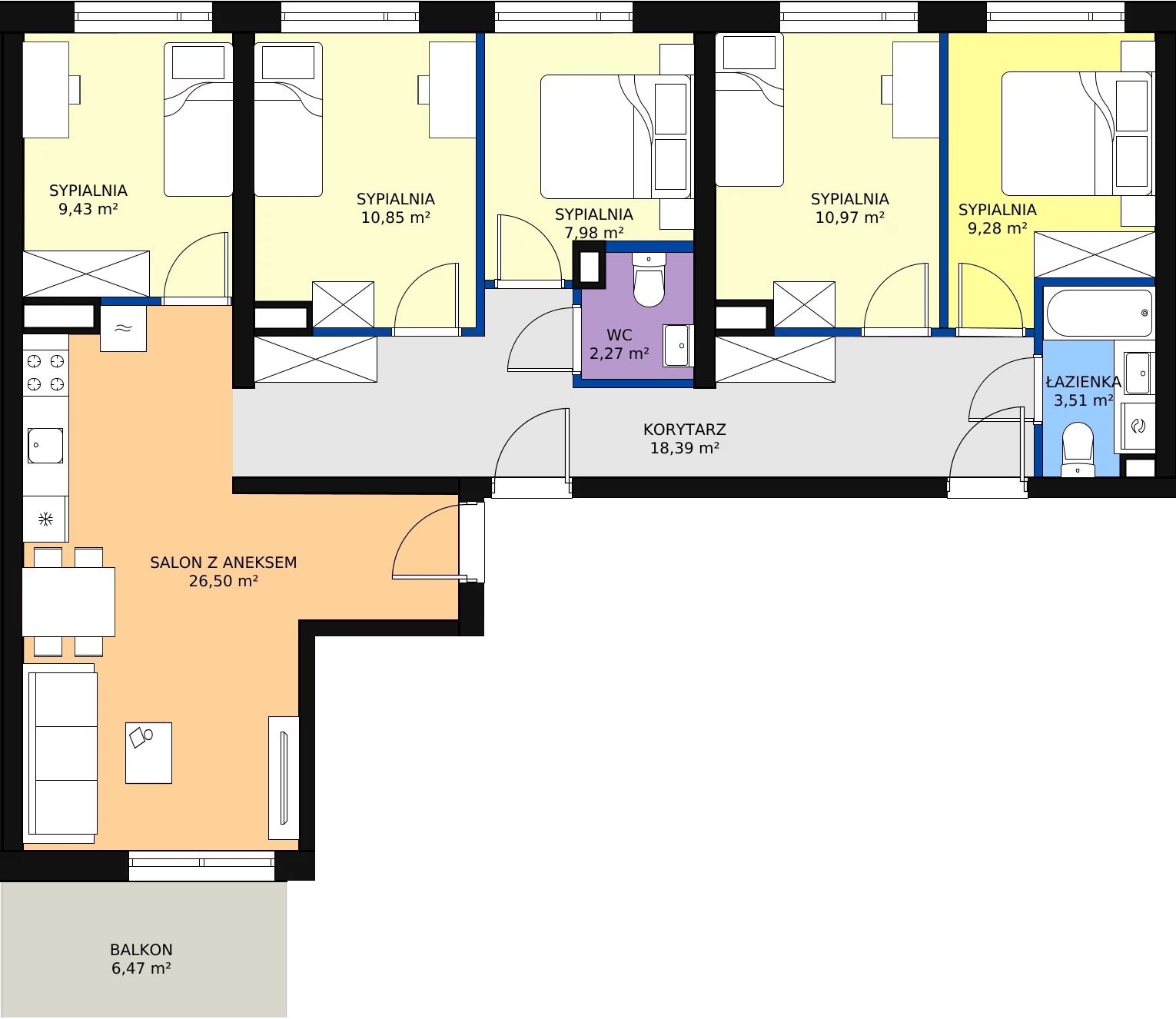 Zalety mieszkania 99.18 m², ONH-C-KLF18-LM32