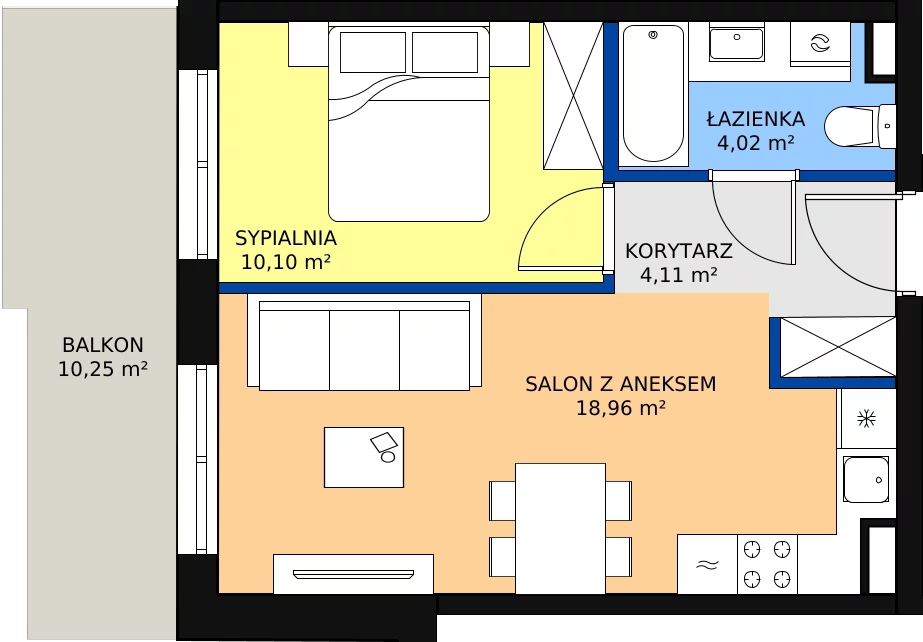 Zalety mieszkania 37.19 m², ONH-C-KLF16-LM29