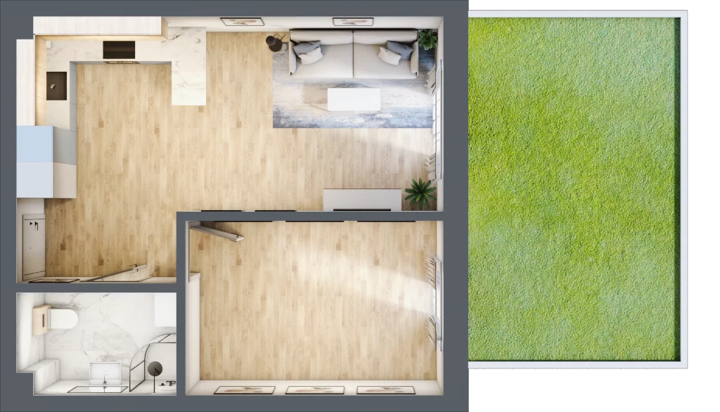 2 pokoje, mieszkanie 45,01 m², parter, oferta nr 9, Solano Kołobrzeg, Kołobrzeg, ul. Św. Macieja 6A