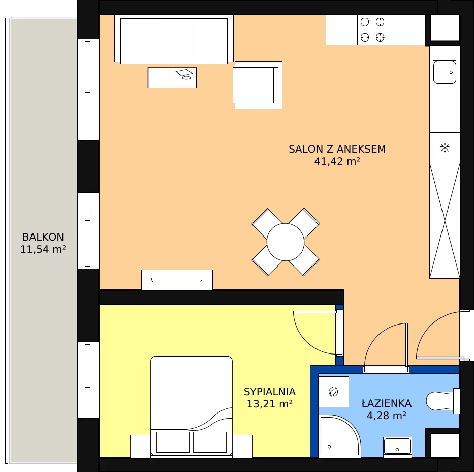 Zalety mieszkania 62.07 m², 27