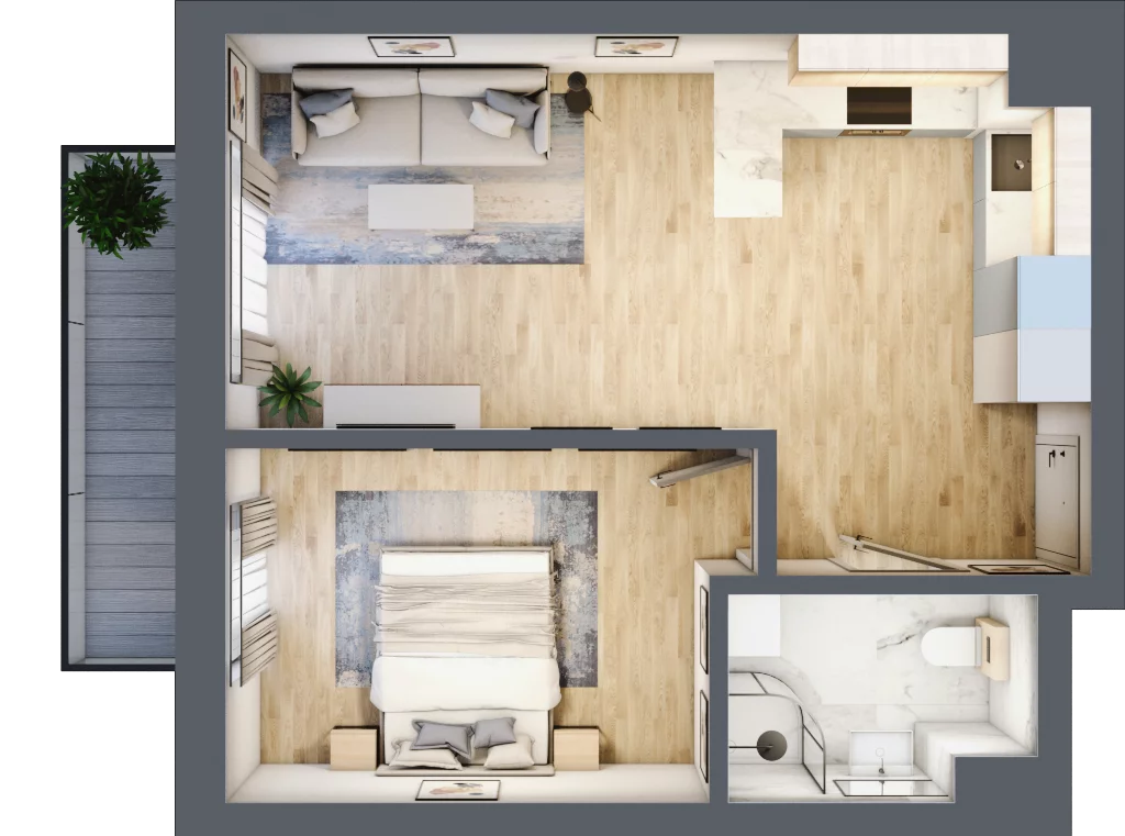 2 pokoje, apartament 44,42 m², piętro 2, oferta nr 30, Solano Kołobrzeg, Kołobrzeg, ul. Św. Macieja 6A