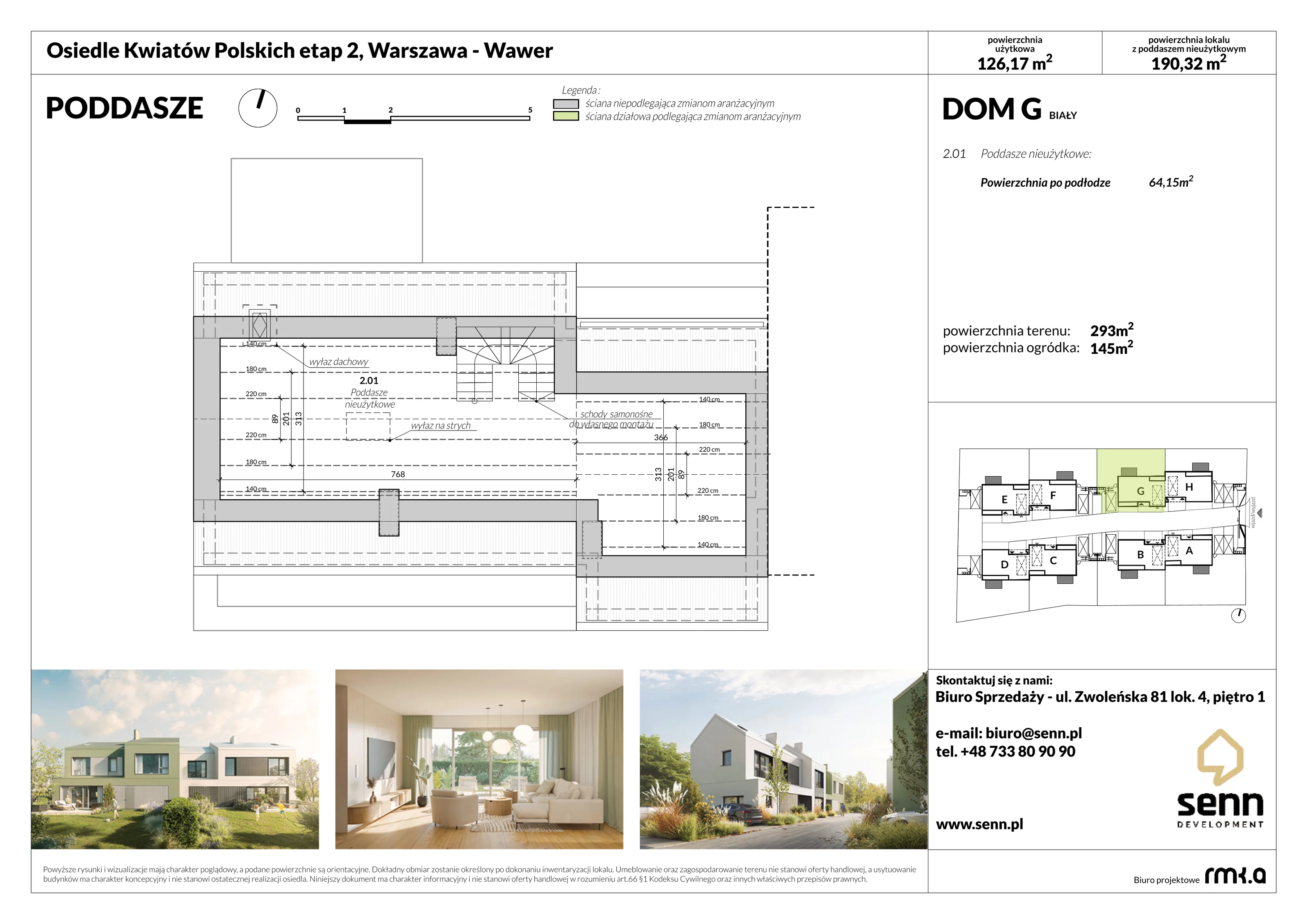 Dom 126,17 m², oferta nr II. G, Osiedle Kwiatów Polskich | Etapy 2 i 3, Warszawa, Wawer, Zerzeń, ul. Kwiatów Polskich 16