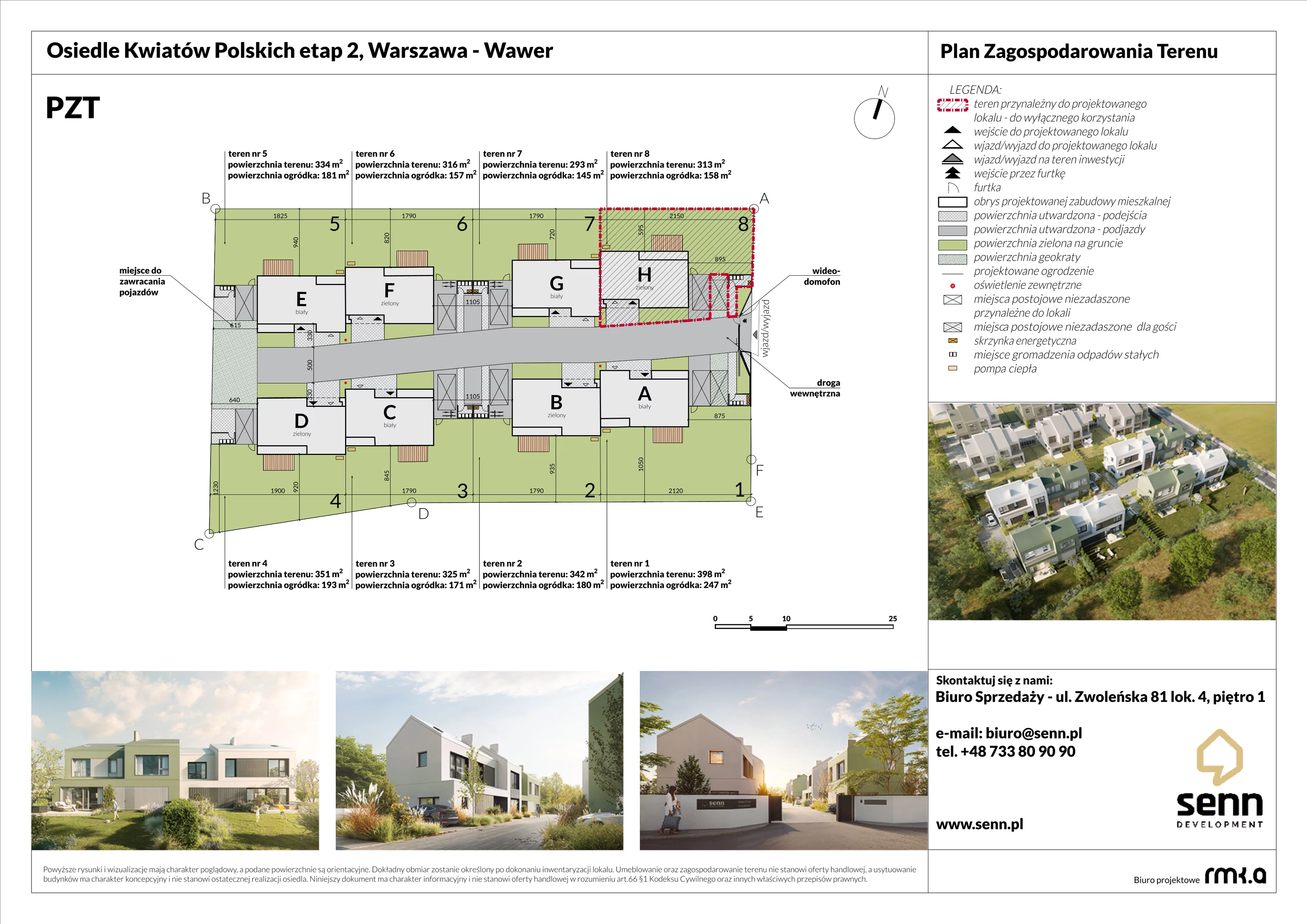 Dom i rezydencja 124,28 m², oferta nr II. H, Osiedle Kwiatów Polskich | Etapy 2 i 3, Warszawa, Wawer, Zerzeń, ul. Kwiatów Polskich 16