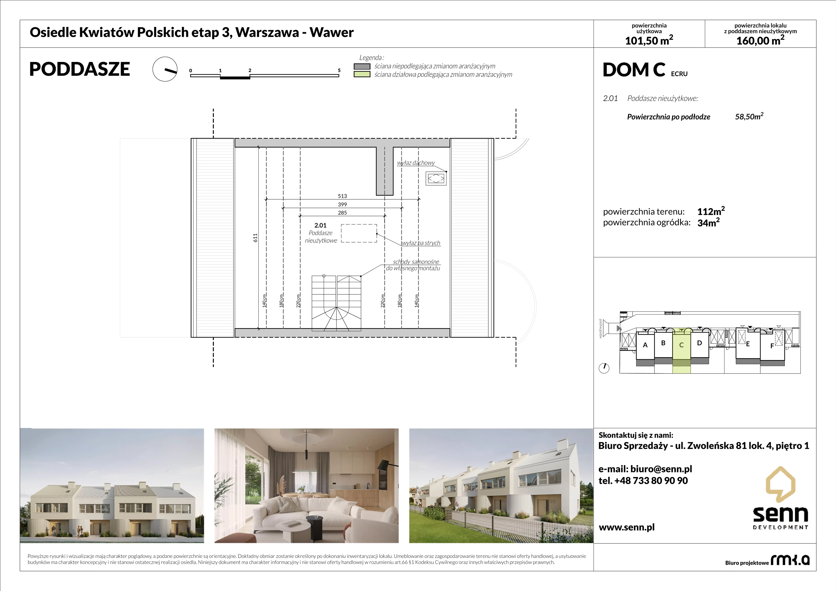 Dom 101,50 m², oferta nr III. C, Osiedle Kwiatów Polskich | Etapy 2 i 3, Warszawa, Wawer, Zerzeń, ul. Kwiatów Polskich 16