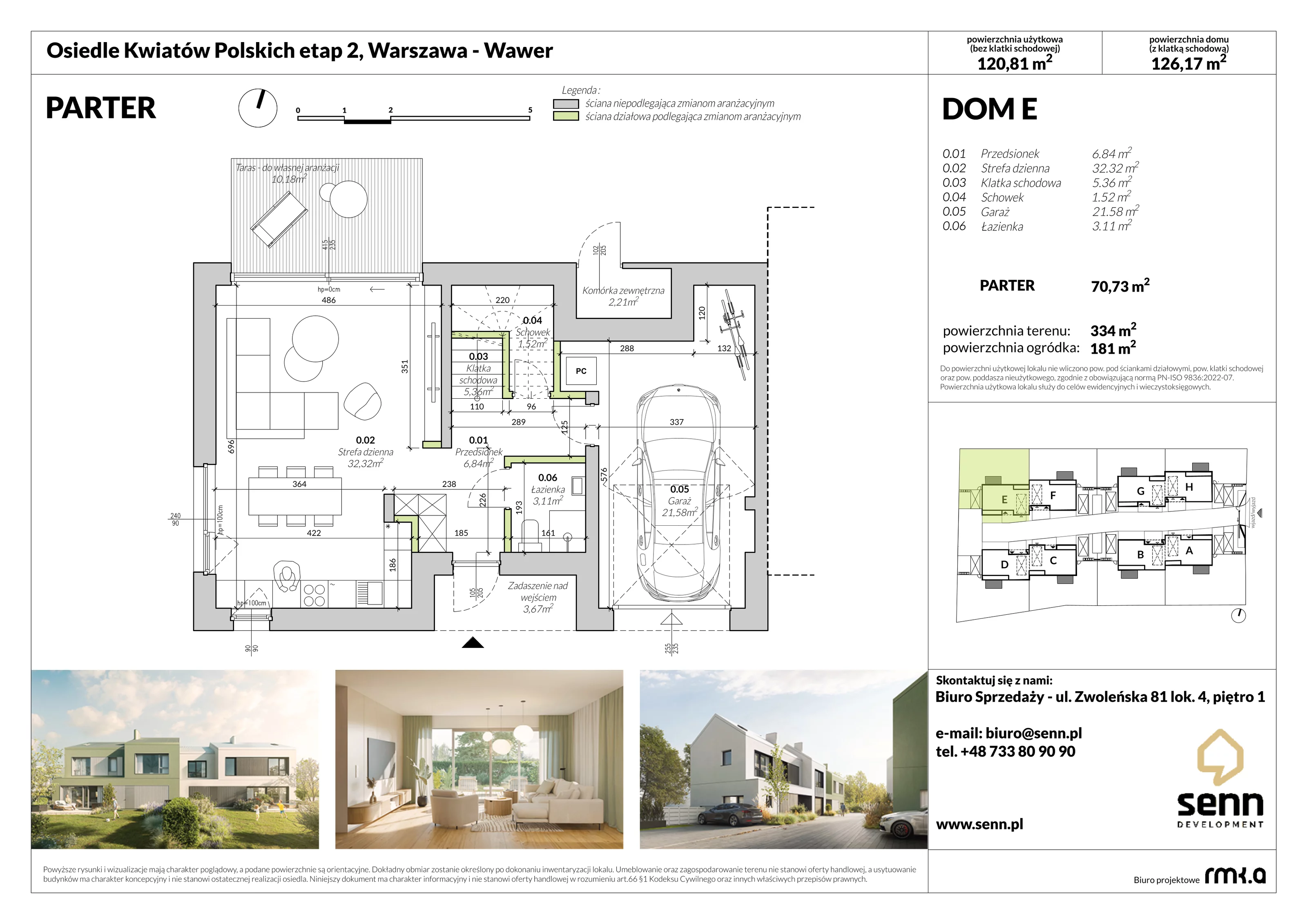Dom 126,17 m², oferta nr II. E, Osiedle Kwiatów Polskich | Etapy 2 i 3, Warszawa, Wawer, Zerzeń, ul. Kwiatów Polskich 16