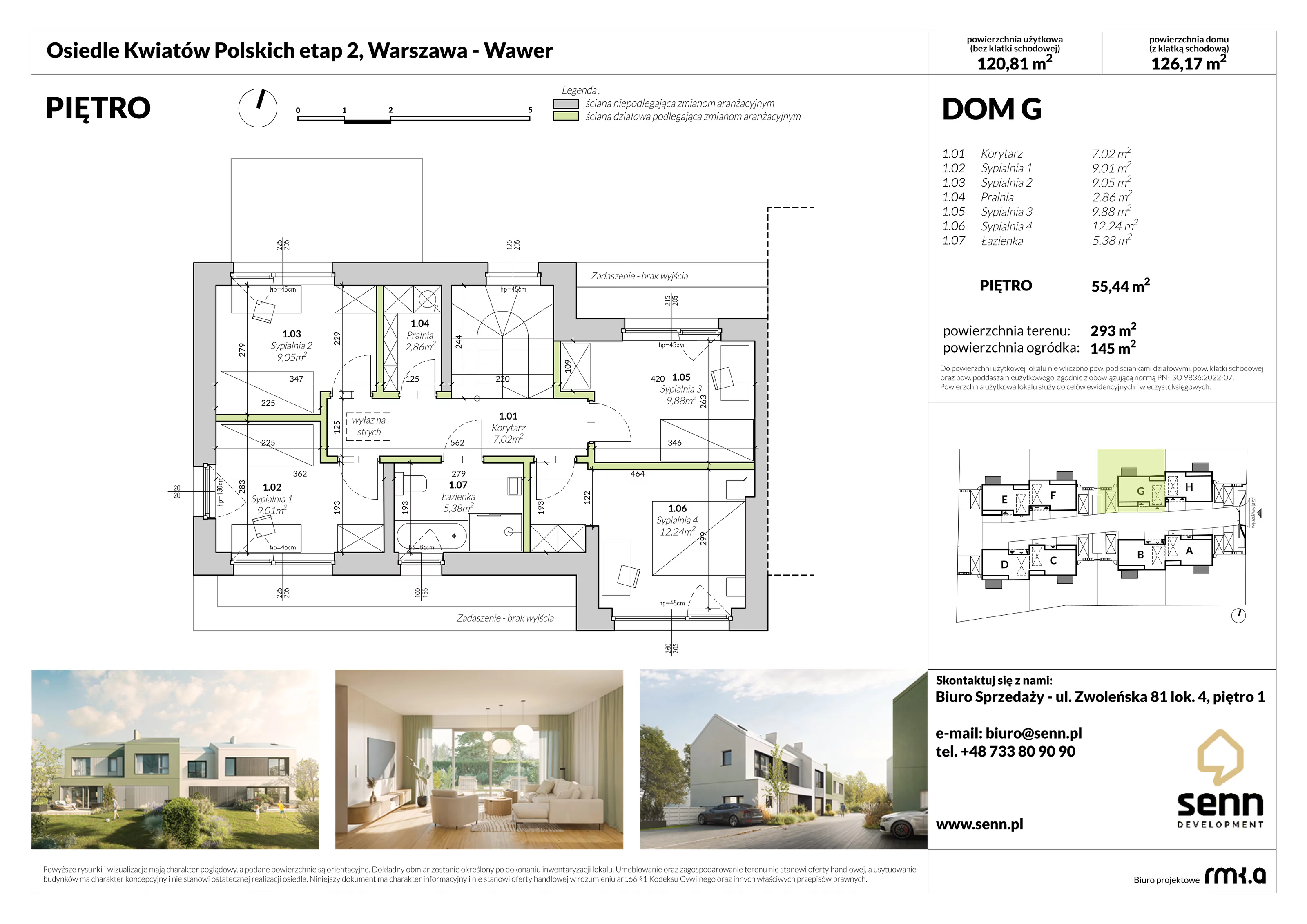 Dom 126,17 m², oferta nr II. G, Osiedle Kwiatów Polskich | Etapy 2 i 3, Warszawa, Wawer, Zerzeń, ul. Kwiatów Polskich 16