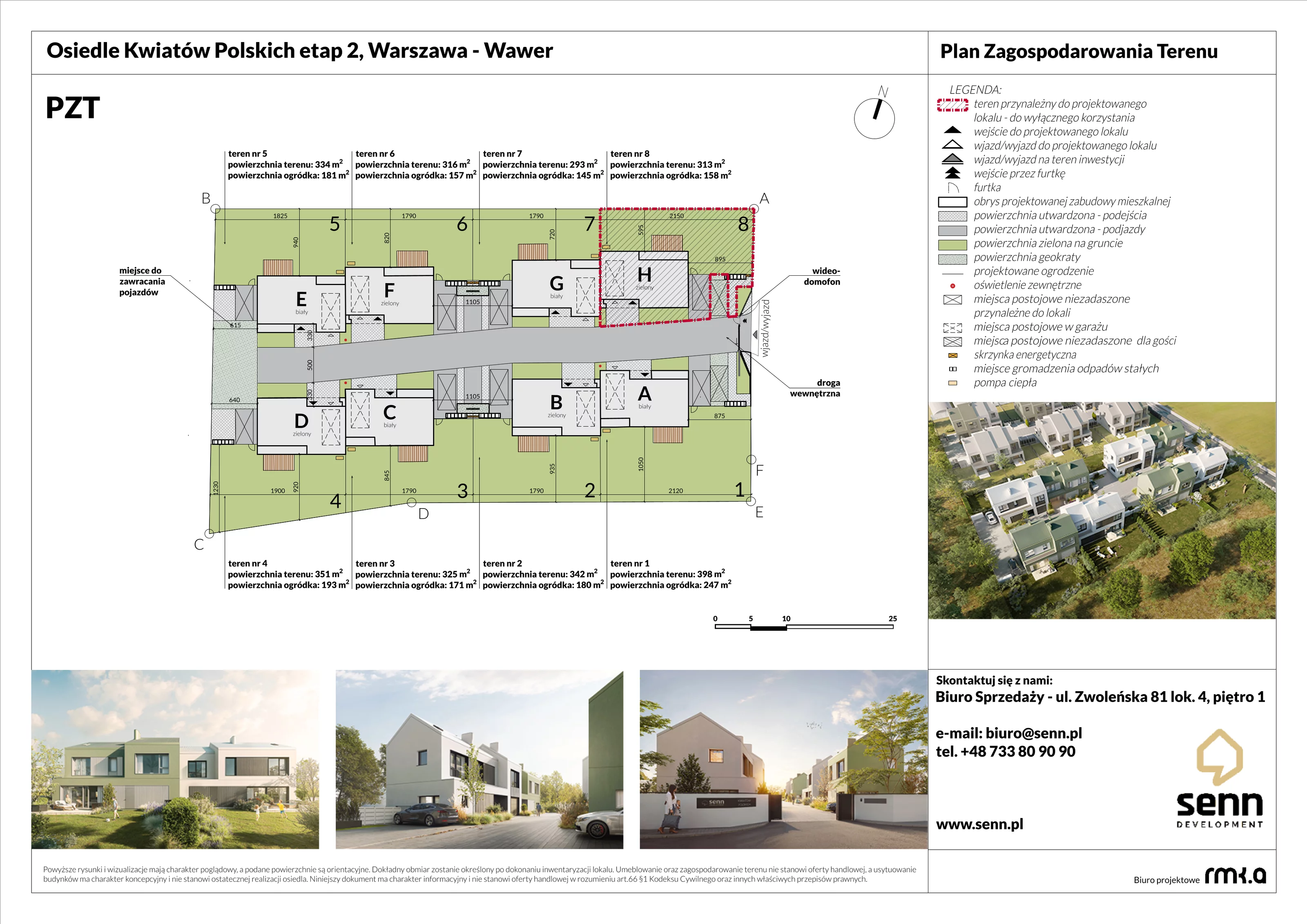 Dom i rezydencja 124,28 m², oferta nr II. H, Osiedle Kwiatów Polskich | Etapy 2 i 3, Warszawa, Wawer, Zerzeń, ul. Kwiatów Polskich 16