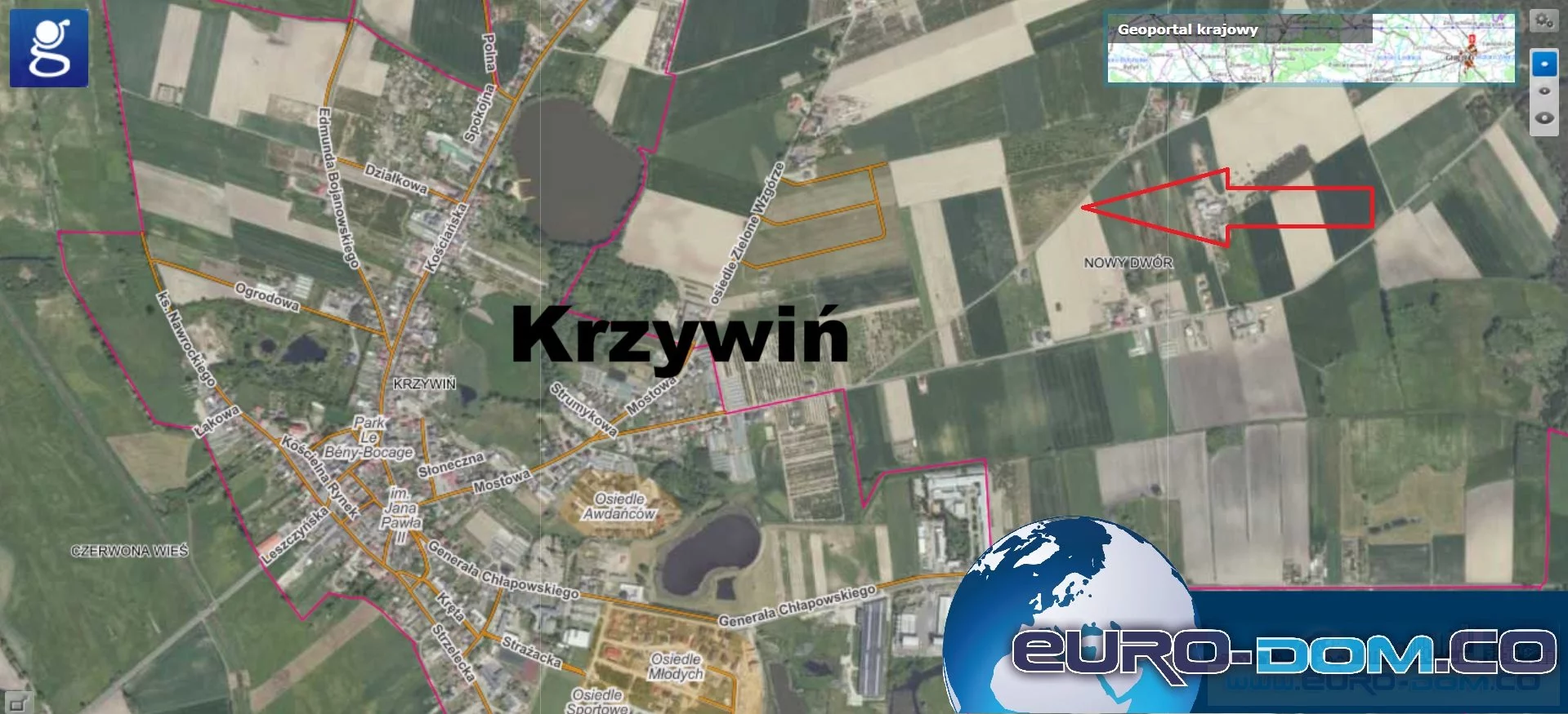 Działka 675,00 m², oferta nr , EDO-GS-5691, Krzywiń