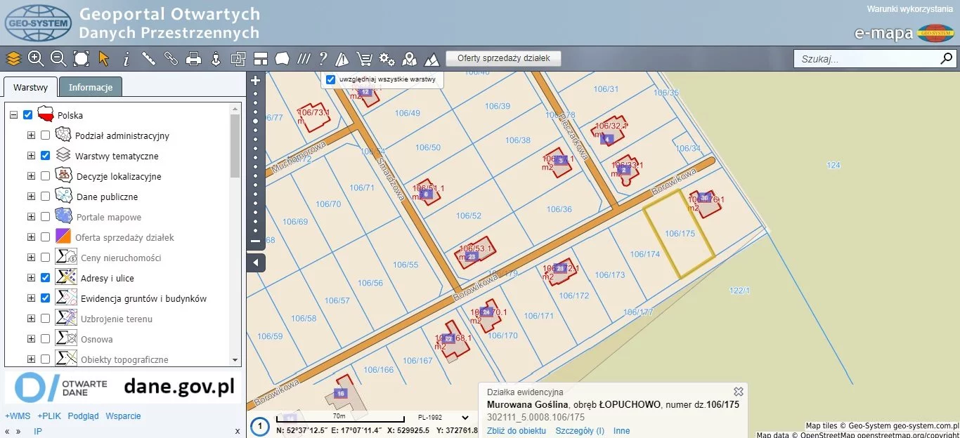 Działka 968,00 m², oferta nr , EDO-GS-5026, Murowana Goślina