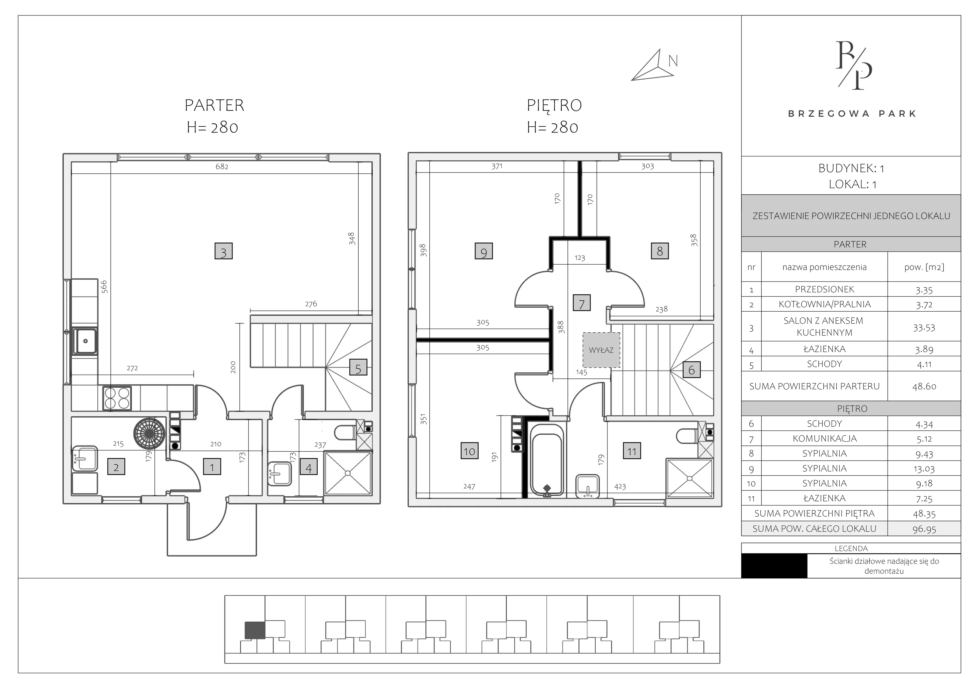 Dom 96,95 m², oferta nr 1/1, Brzegowa Park etap II, Łomianki, ul. Brzegowa