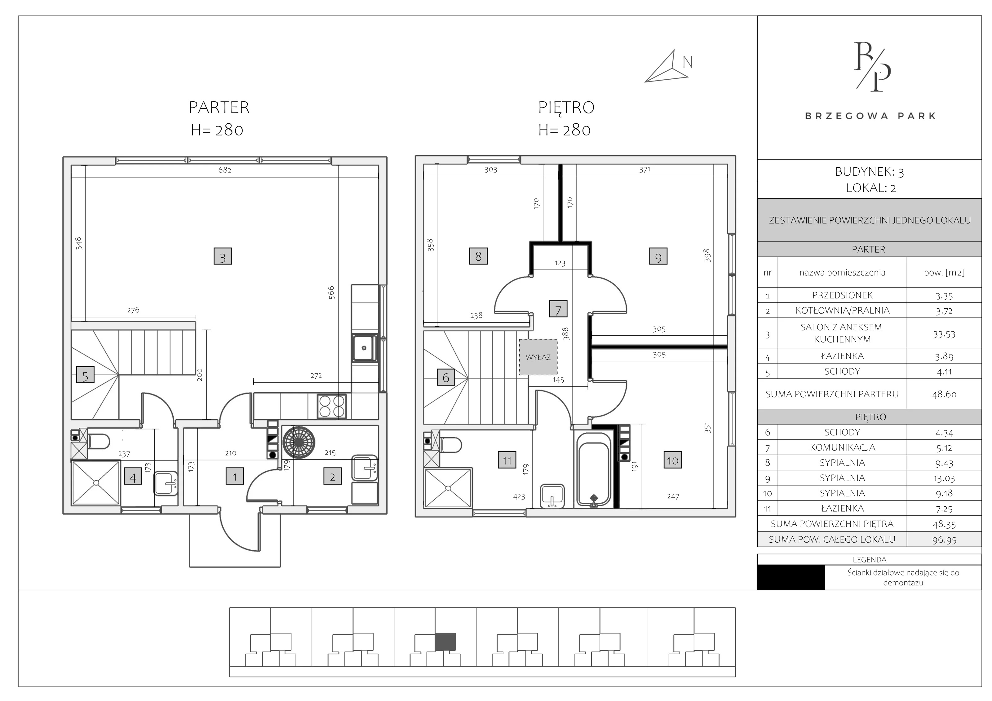 Dom 96,95 m², oferta nr 3/2, Brzegowa Park etap II, Łomianki, ul. Brzegowa