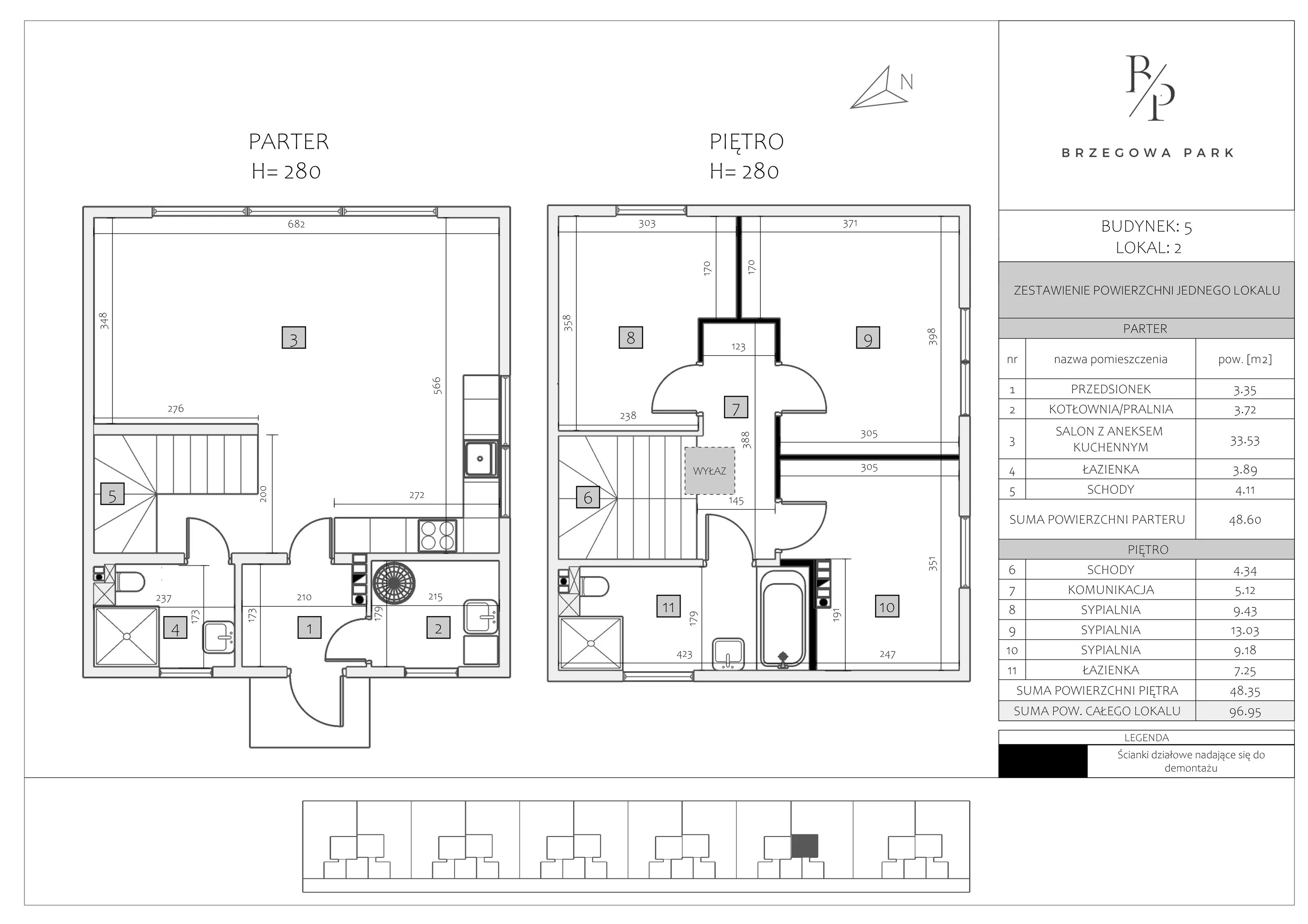 Dom 96,95 m², oferta nr 5/2, Brzegowa Park etap II, Łomianki, ul. Brzegowa