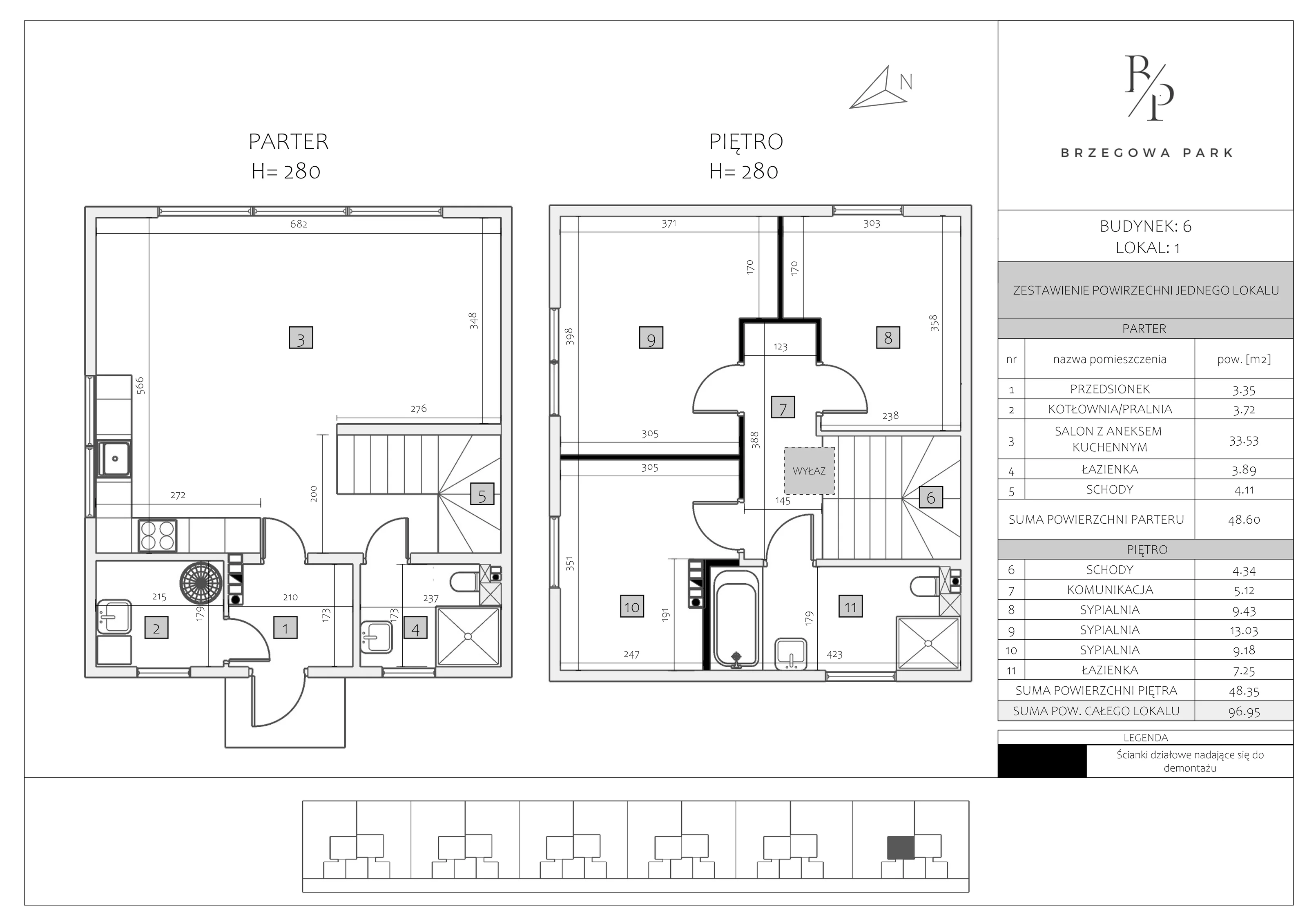 Dom 96,95 m², oferta nr 6/1, Brzegowa Park etap II, Łomianki, ul. Brzegowa