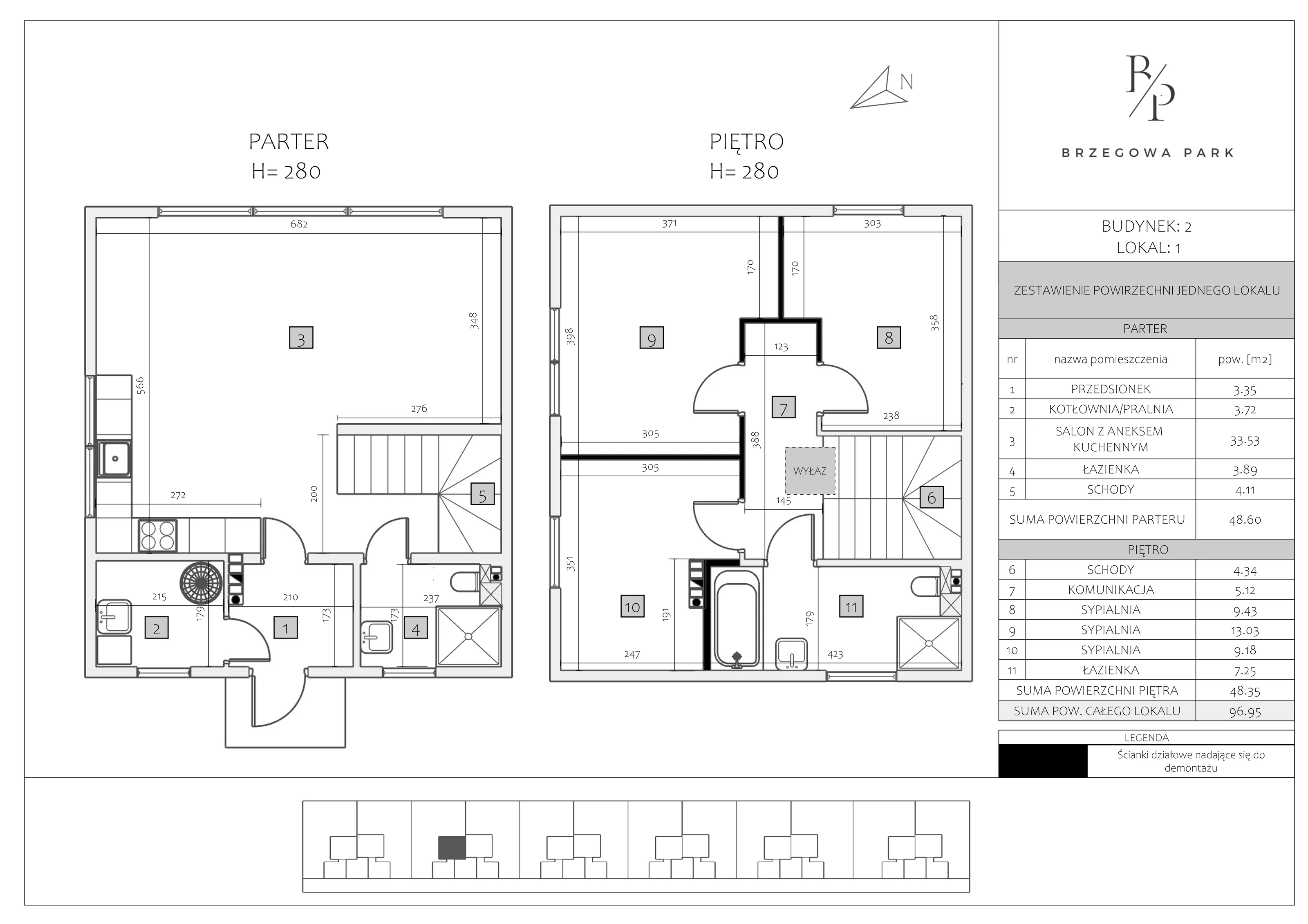 Dom 96,95 m², oferta nr 2/1, Brzegowa Park etap II, Łomianki, ul. Brzegowa
